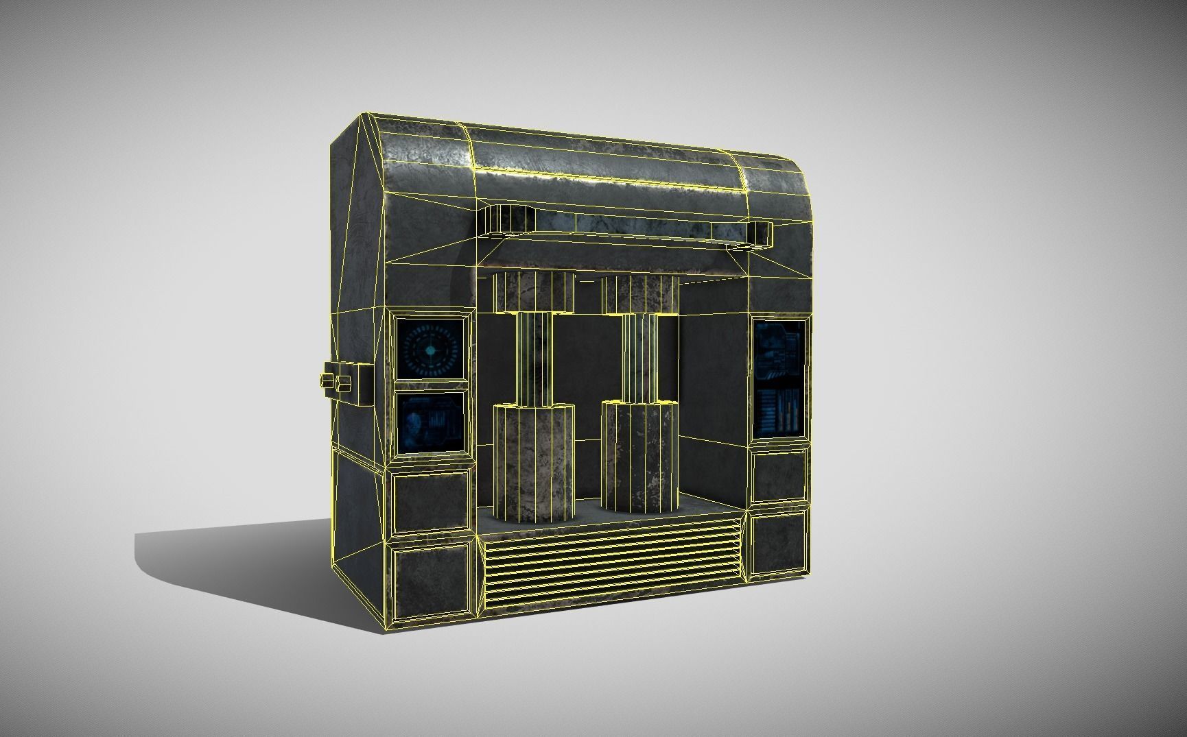 Sci-fi Panel Element Low-poly 3D model_13