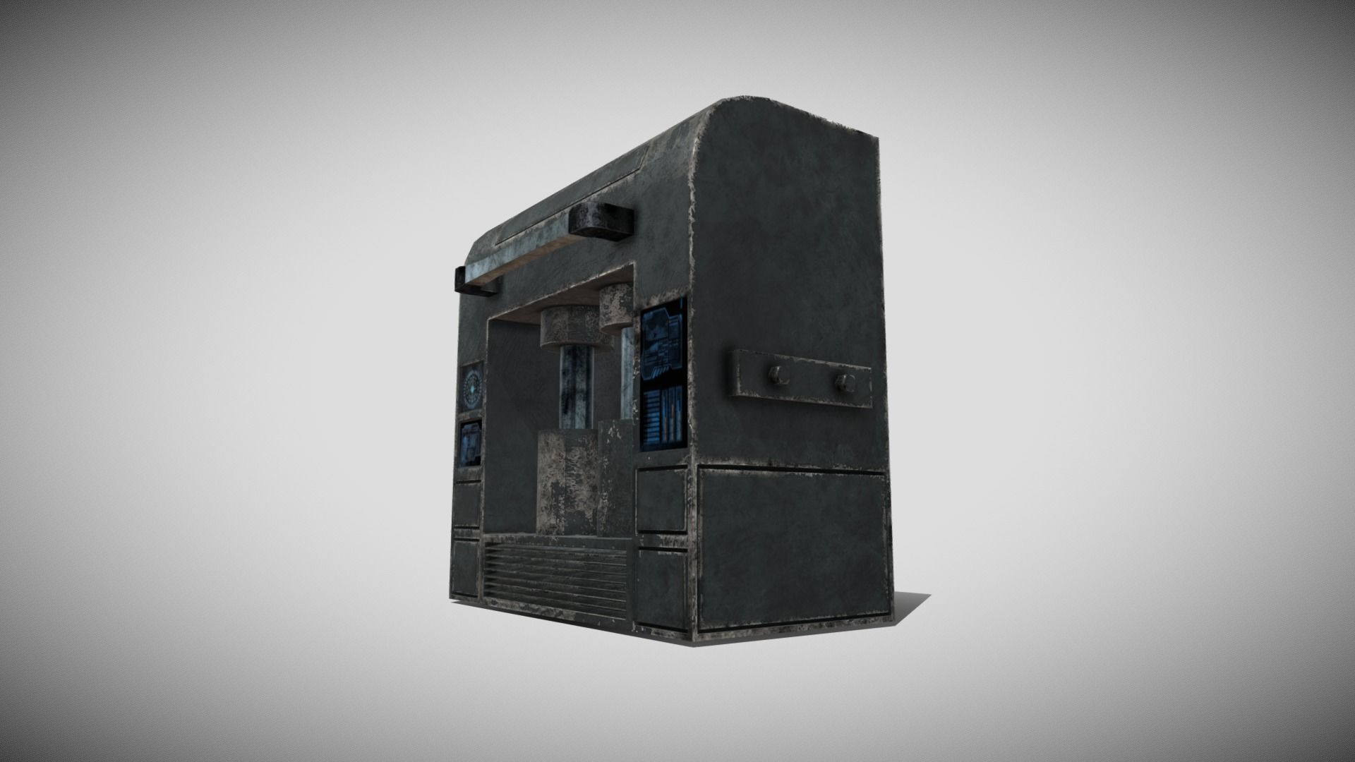 Sci-fi Panel Element Low-poly 3D model_5