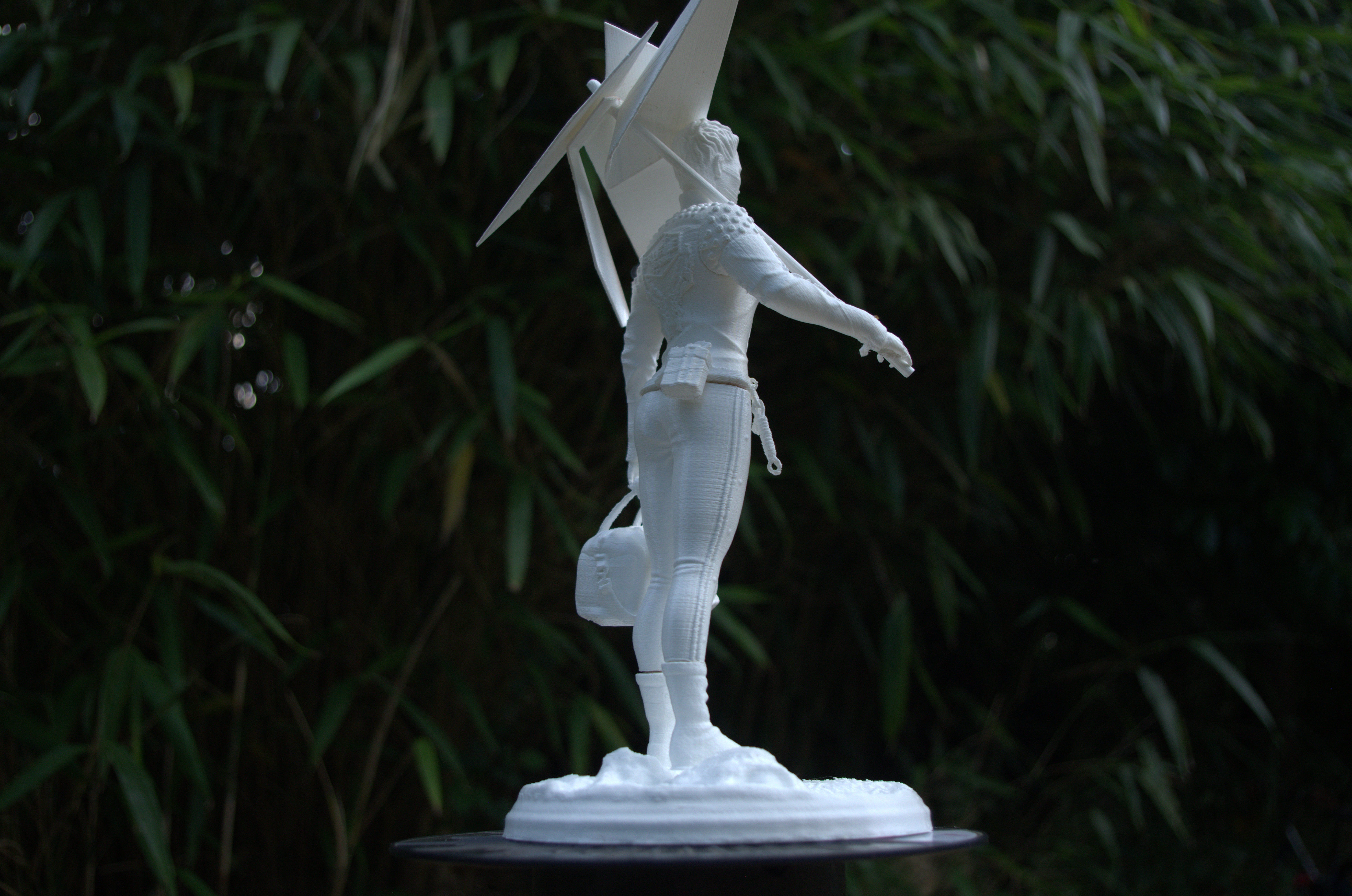 FRAGILE sculpture of woman holding umbrella 3D print model_7