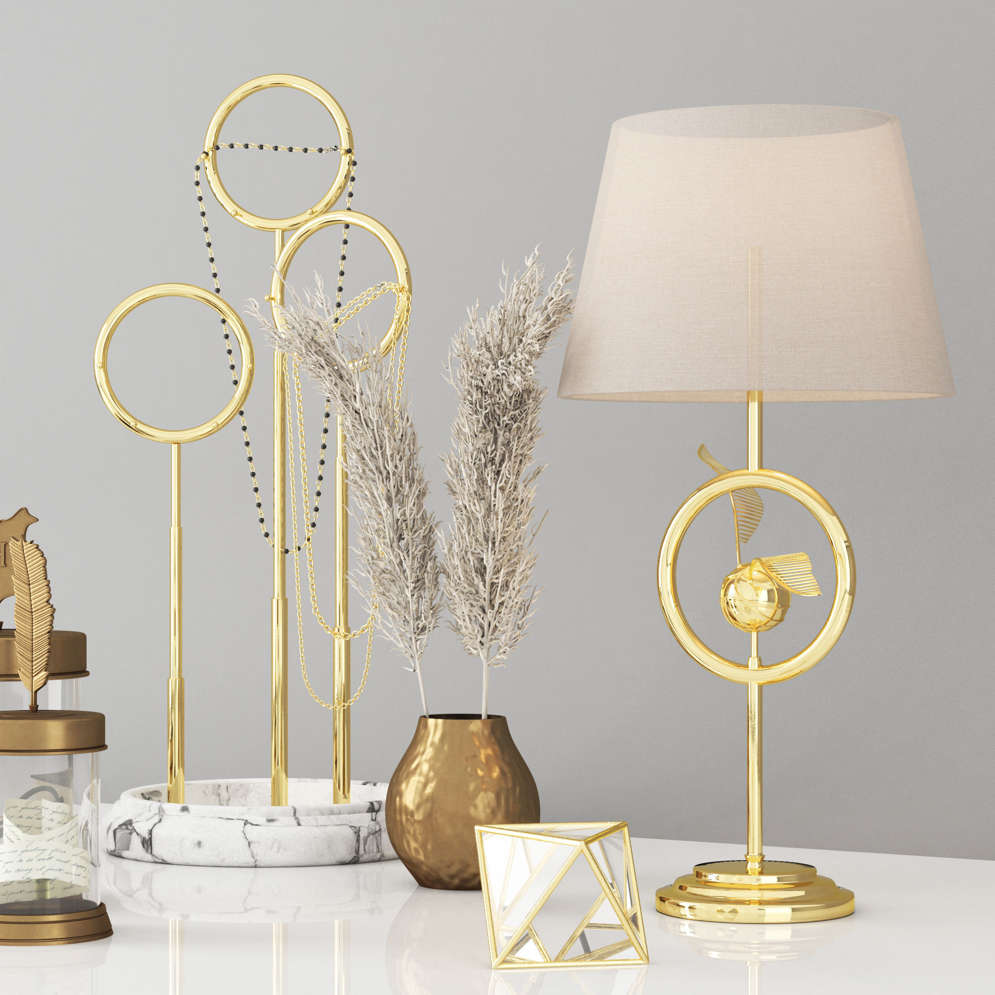 harry potter decorative set 3D model_2