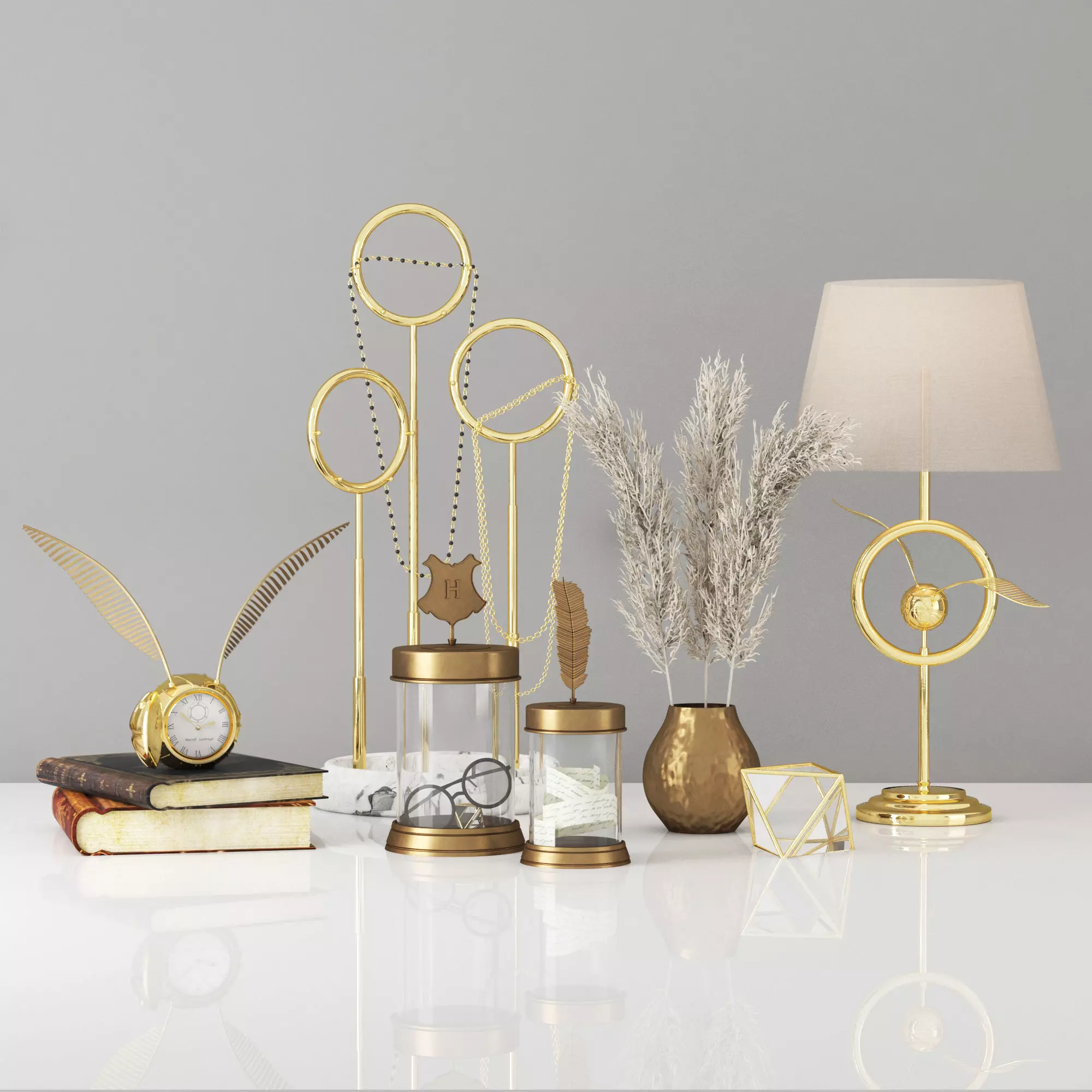 harry potter decorative set 3D model_0