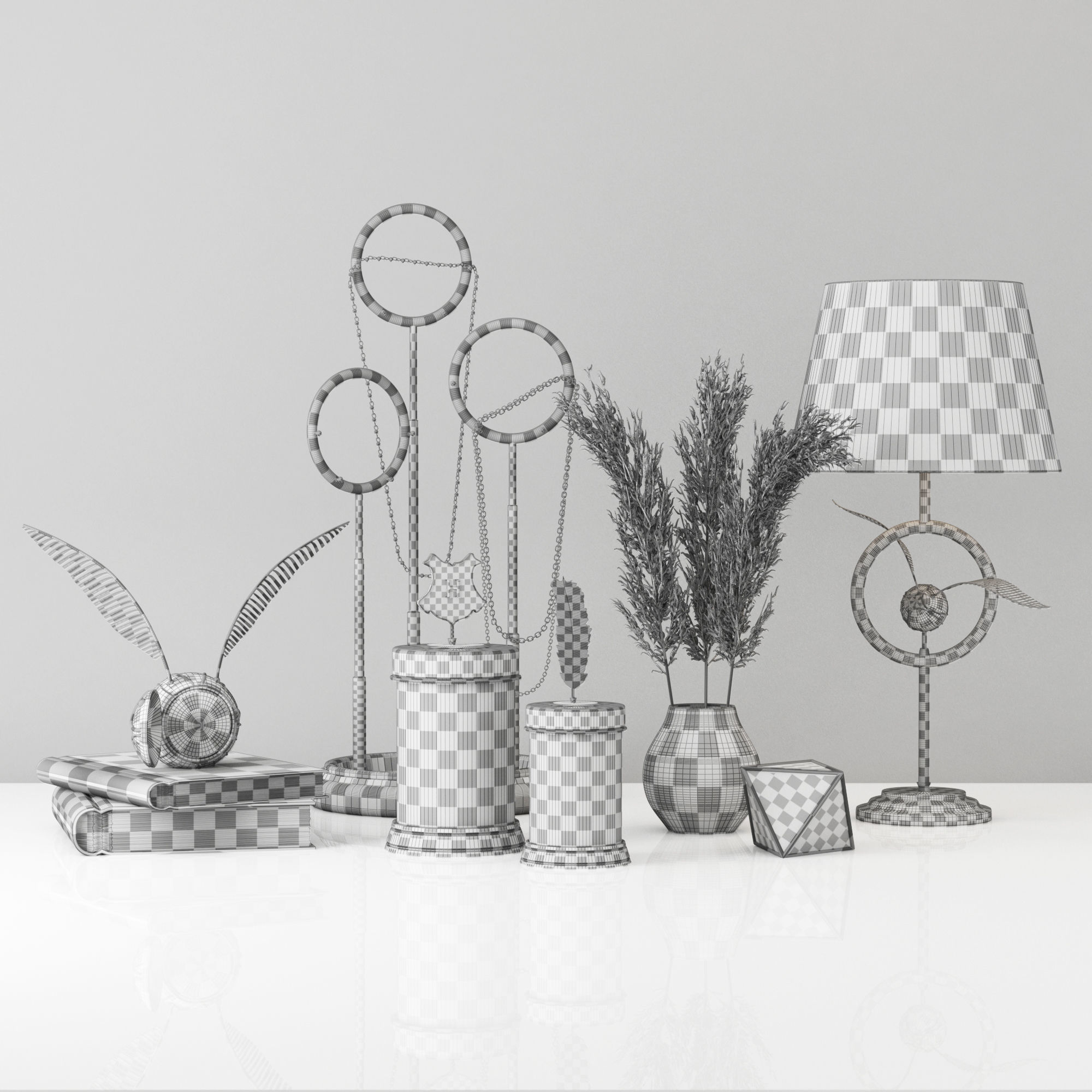 harry potter decorative set 3D model_3