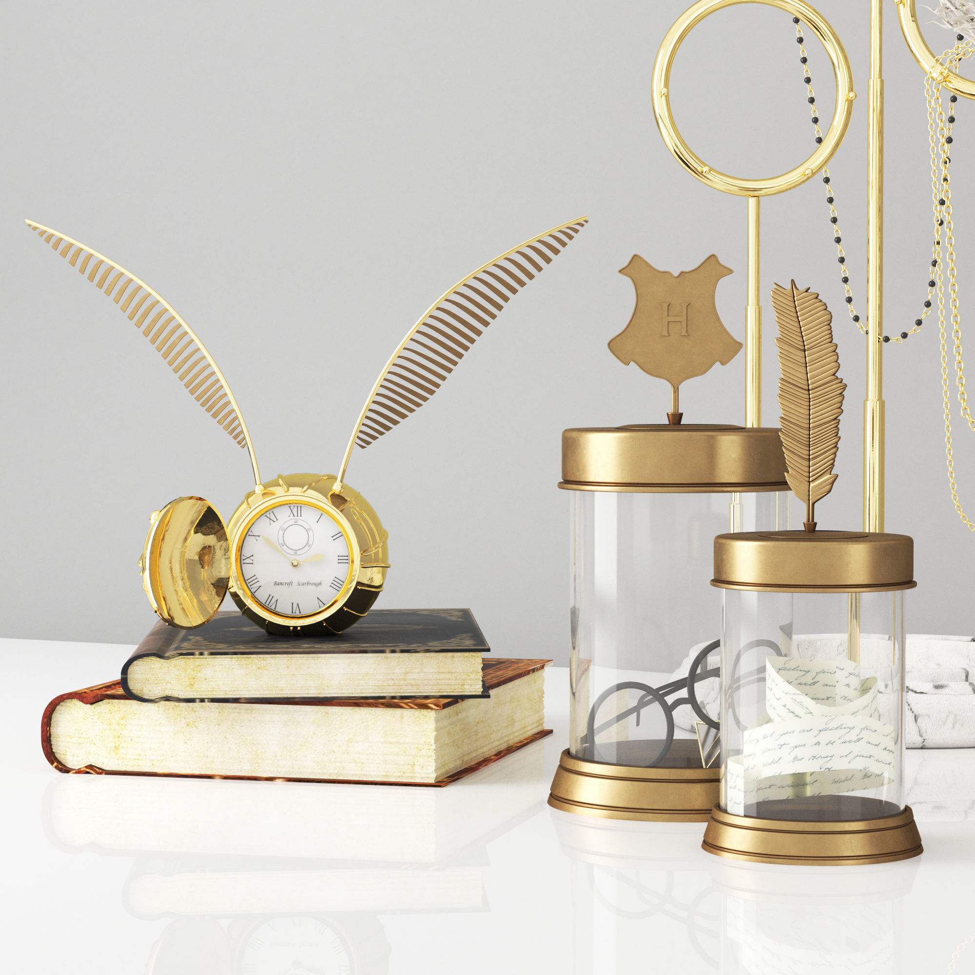 harry potter decorative set 3D model_4