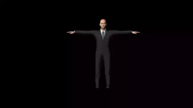 3D Business Man Human Character