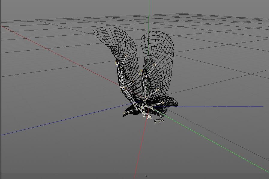eagle two eagles in flight 3D model_4