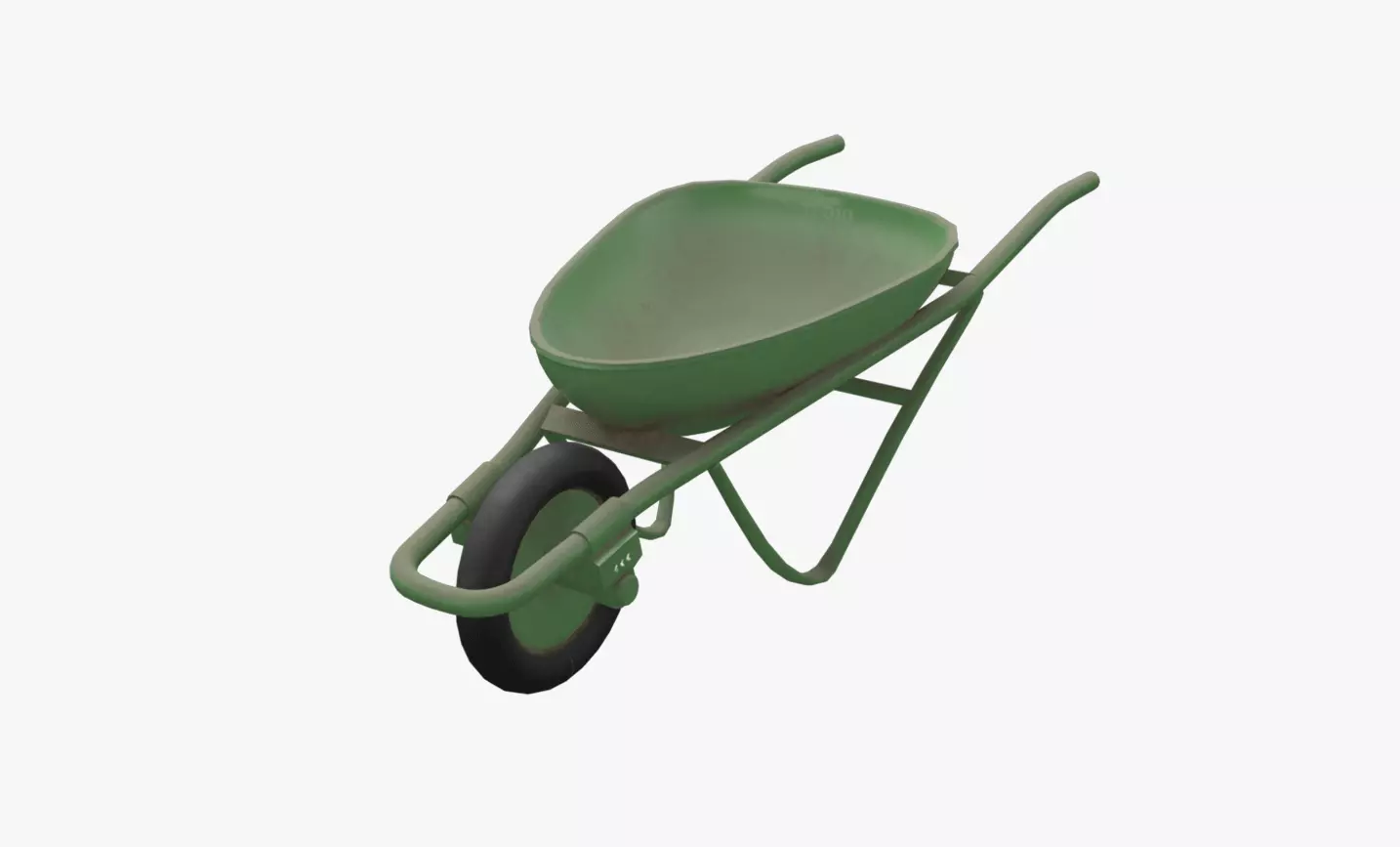 Wheel Barrow Low-poly 3D model