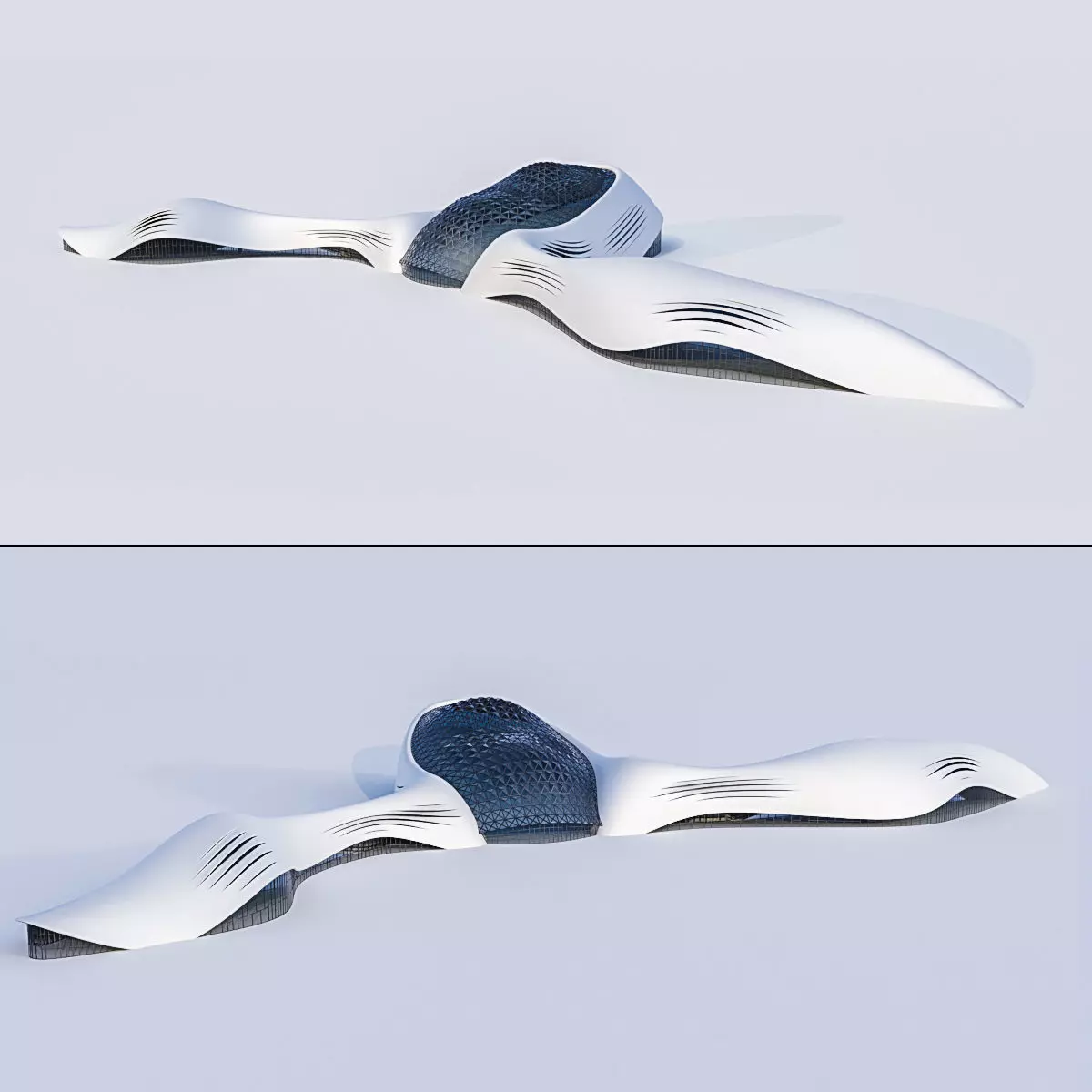 Futuristic building 13 3D model_0