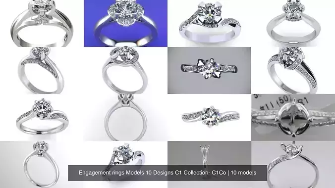 Engagement rings Models 10 Designs C1 Collection- C1Co 