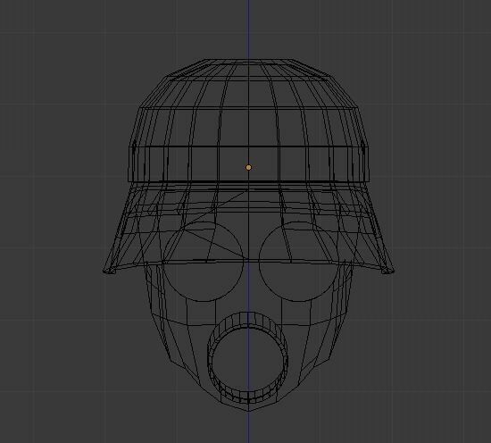 Old WW2 Style Gas Mask Low-poly 3D model_3