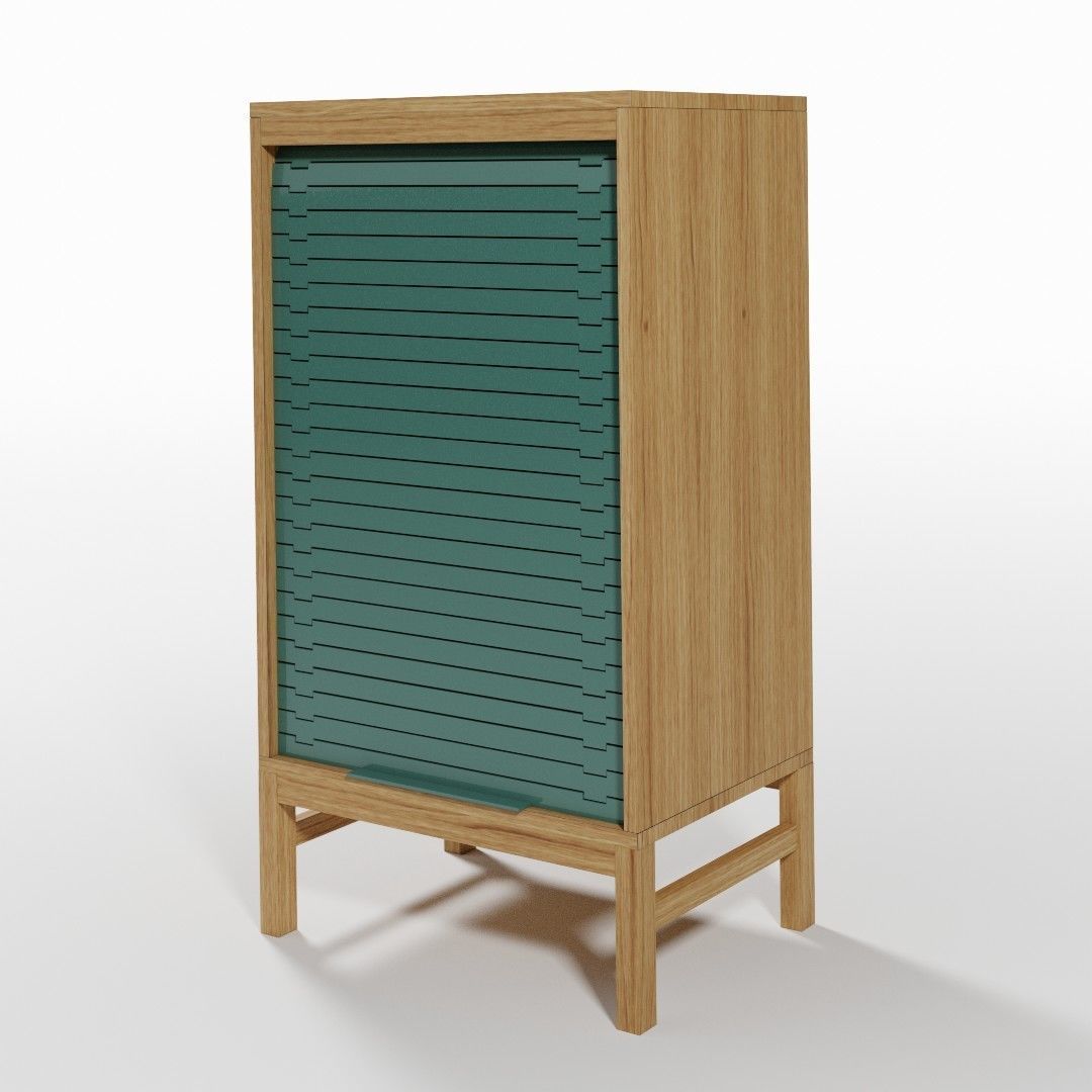 Scandinavian Cabinet Set 3D model_5
