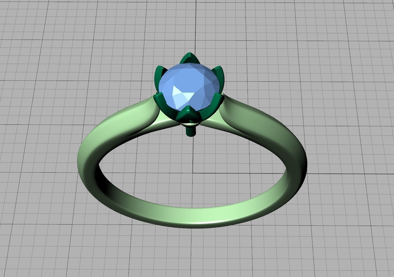 Delightful Solitaire Classic Engagement ring 3dmodel 3D print model_15