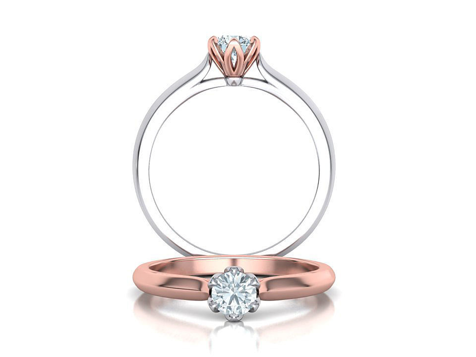Delightful Solitaire Classic Engagement ring 3dmodel 3D print model_1