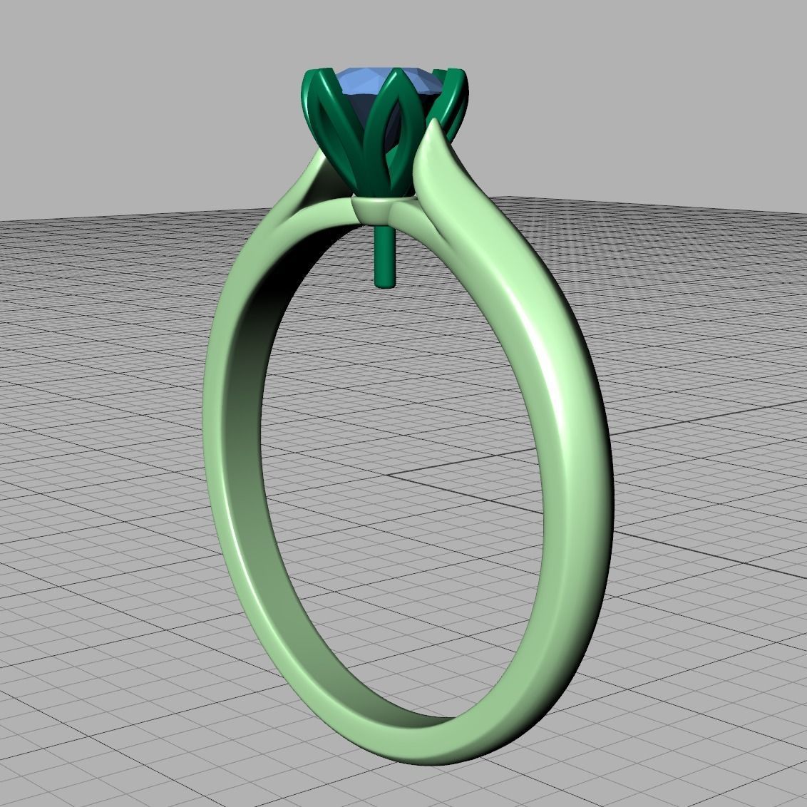 Delightful Solitaire Classic Engagement ring 3dmodel 3D print model_13