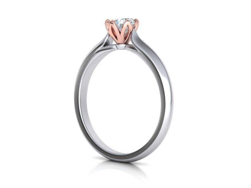 Delightful Solitaire Classic Engagement ring 3dmodel 3D print model_6