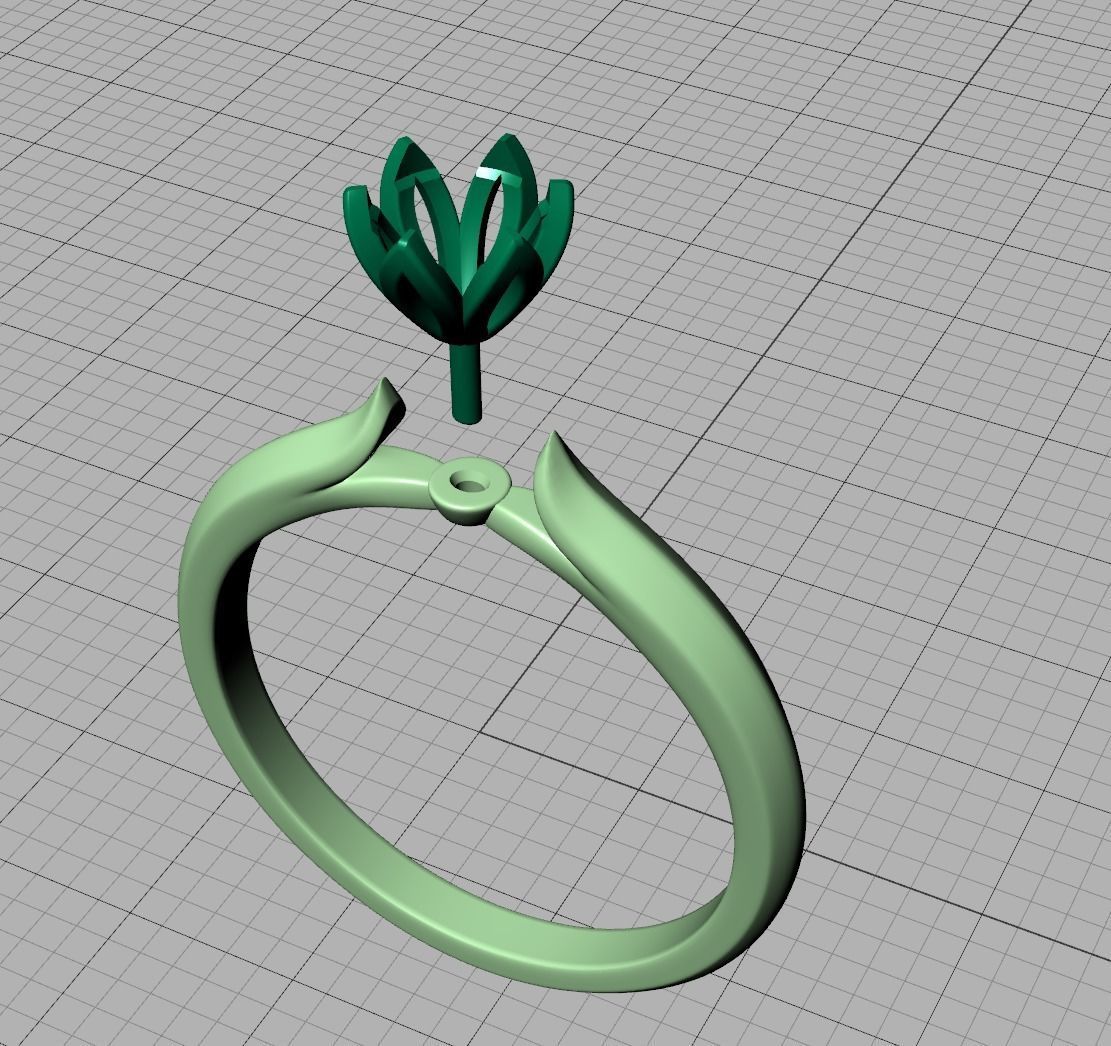 Delightful Solitaire Classic Engagement ring 3dmodel 3D print model_17