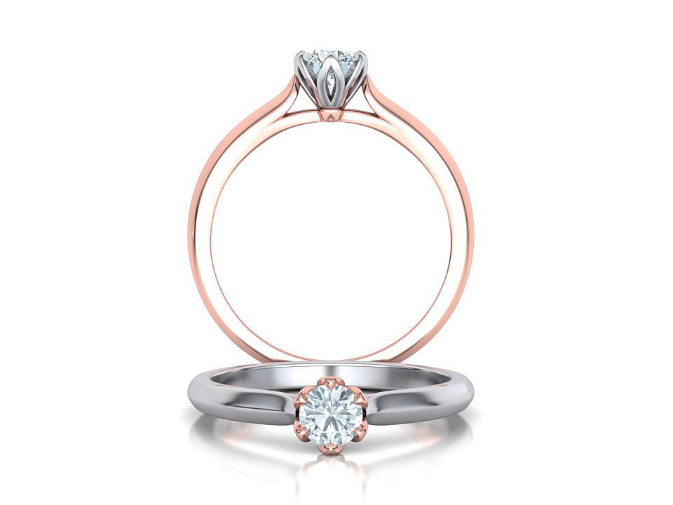 Delightful Solitaire Classic Engagement ring 3dmodel 3D print model_2