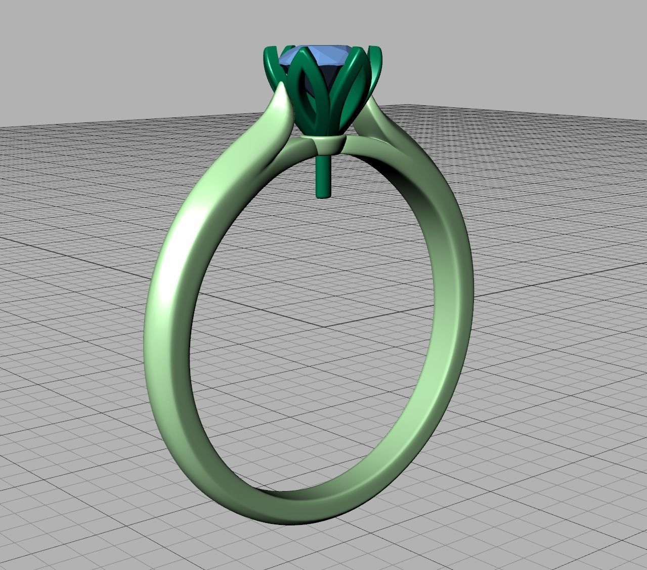 Delightful Solitaire Classic Engagement ring 3dmodel 3D print model_14