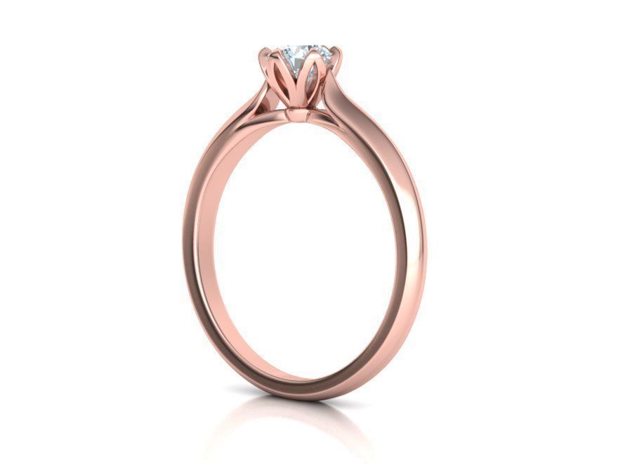 Delightful Solitaire Classic Engagement ring 3dmodel 3D print model_10
