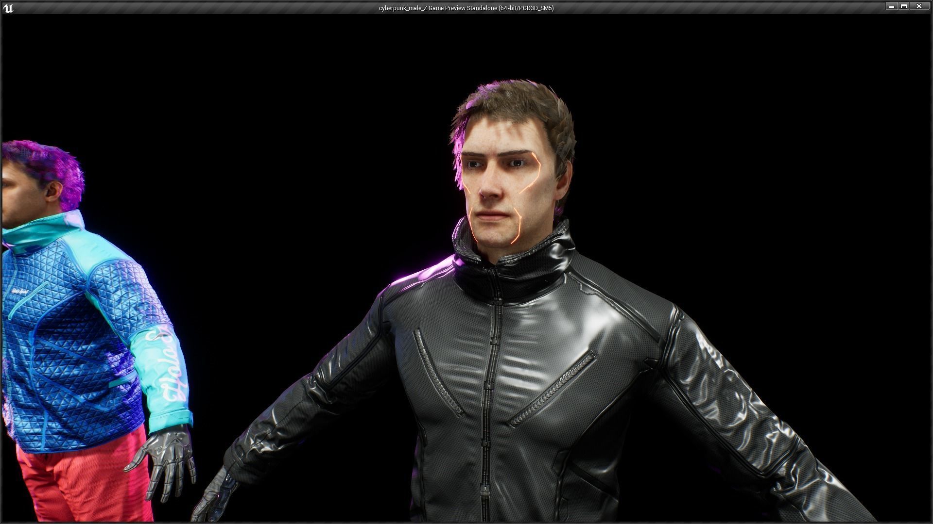 cyberpunk male Z UNREAL ENGINE 4 Low-poly 3D model_10
