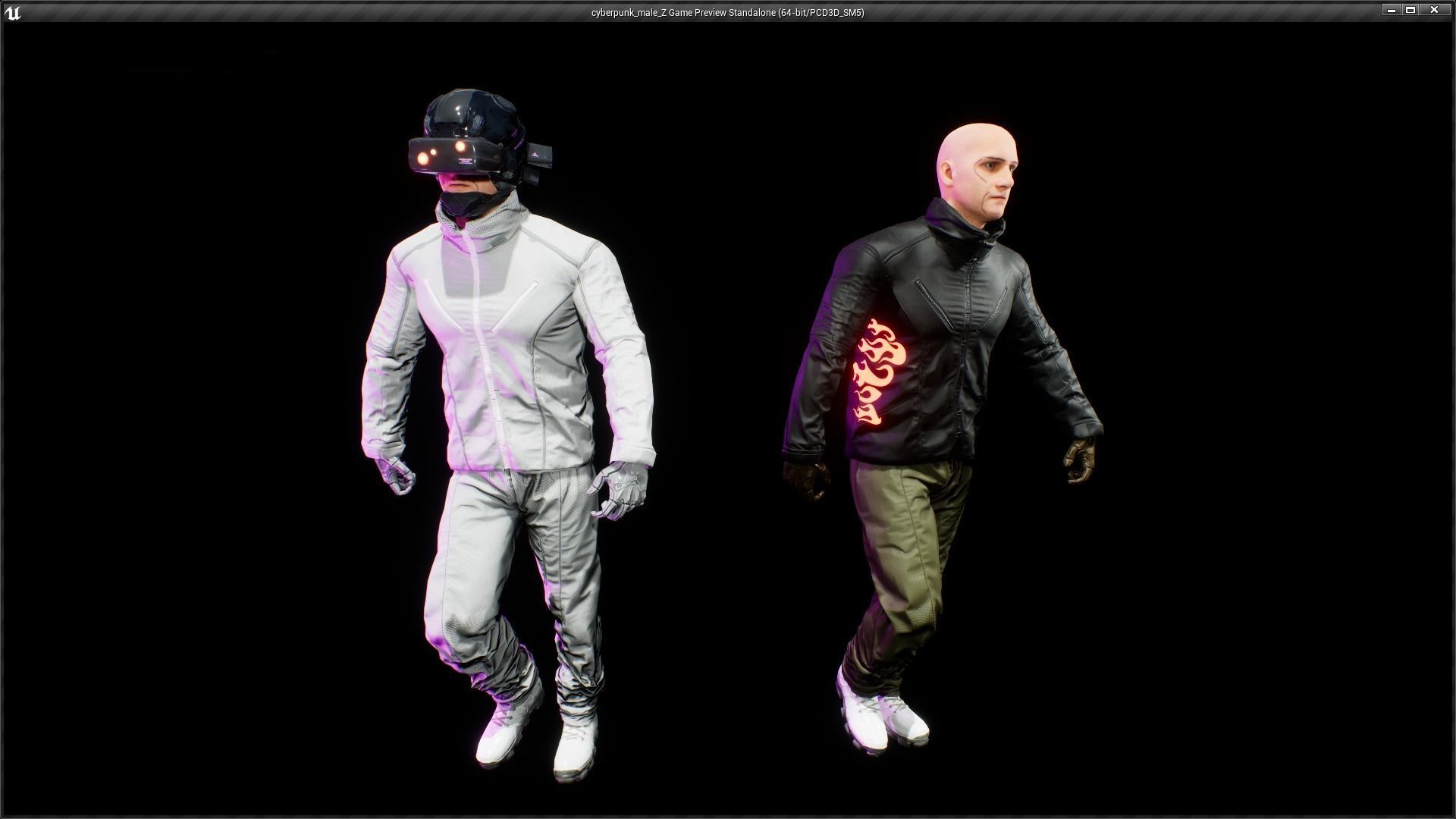 cyberpunk male Z UNREAL ENGINE 4 Low-poly 3D model_8