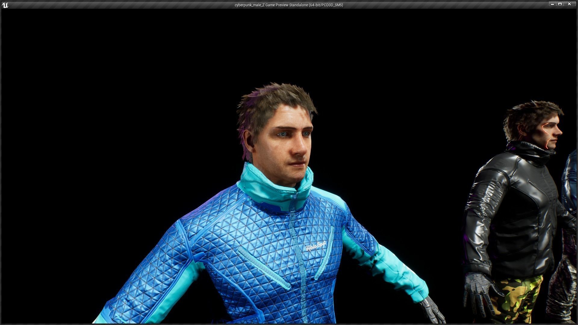 cyberpunk male Z UNREAL ENGINE 4 Low-poly 3D model_12