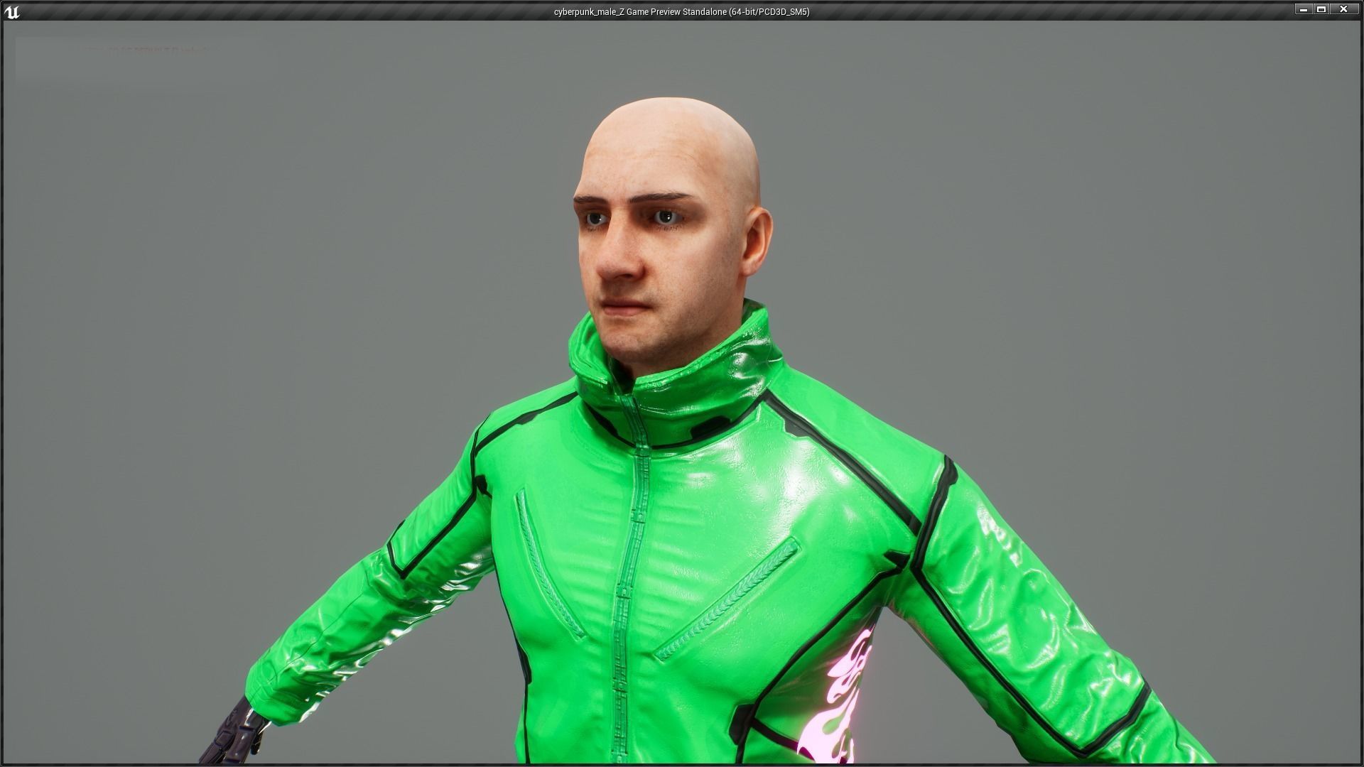 cyberpunk male Z UNREAL ENGINE 4 Low-poly 3D model_4