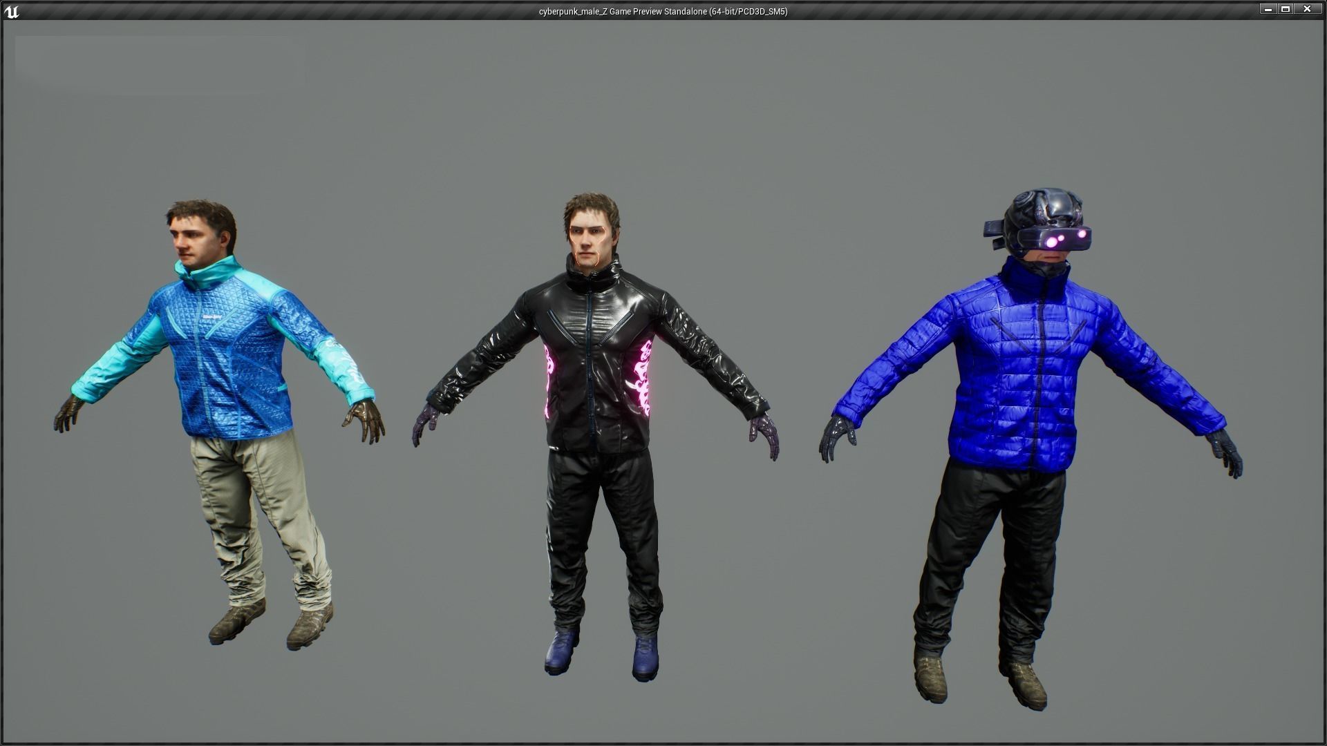 cyberpunk male Z UNREAL ENGINE 4 Low-poly 3D model_13