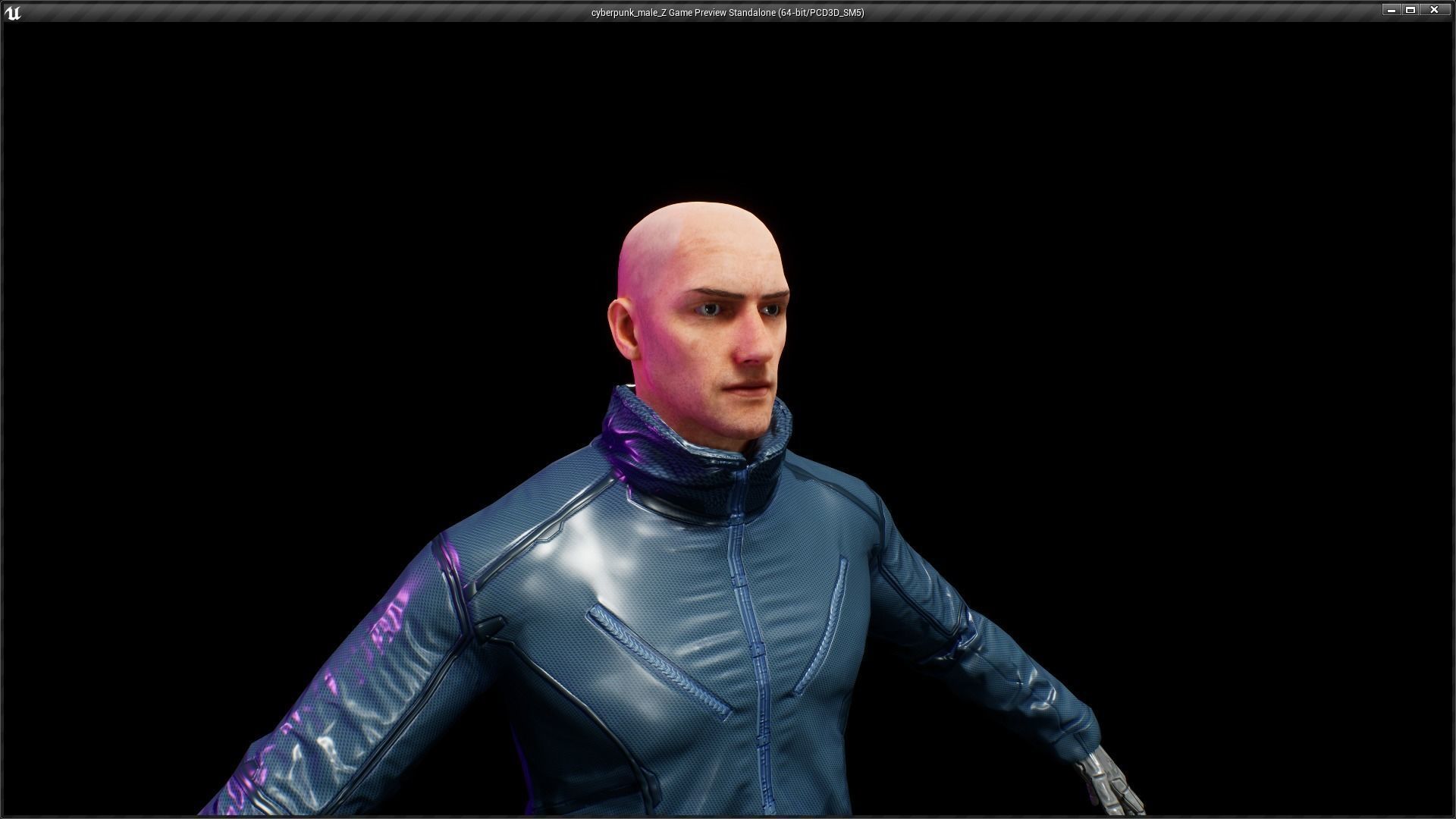 cyberpunk male Z UNREAL ENGINE 4 Low-poly 3D model_11