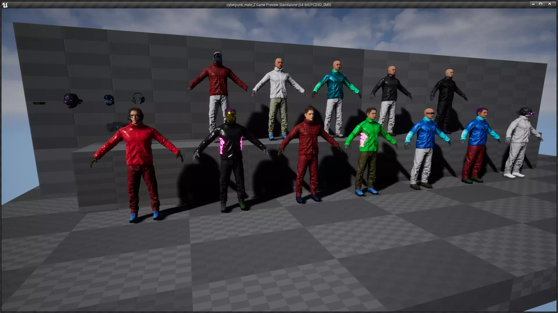 cyberpunk male Z UNREAL ENGINE 4 Low-poly 3D model_0