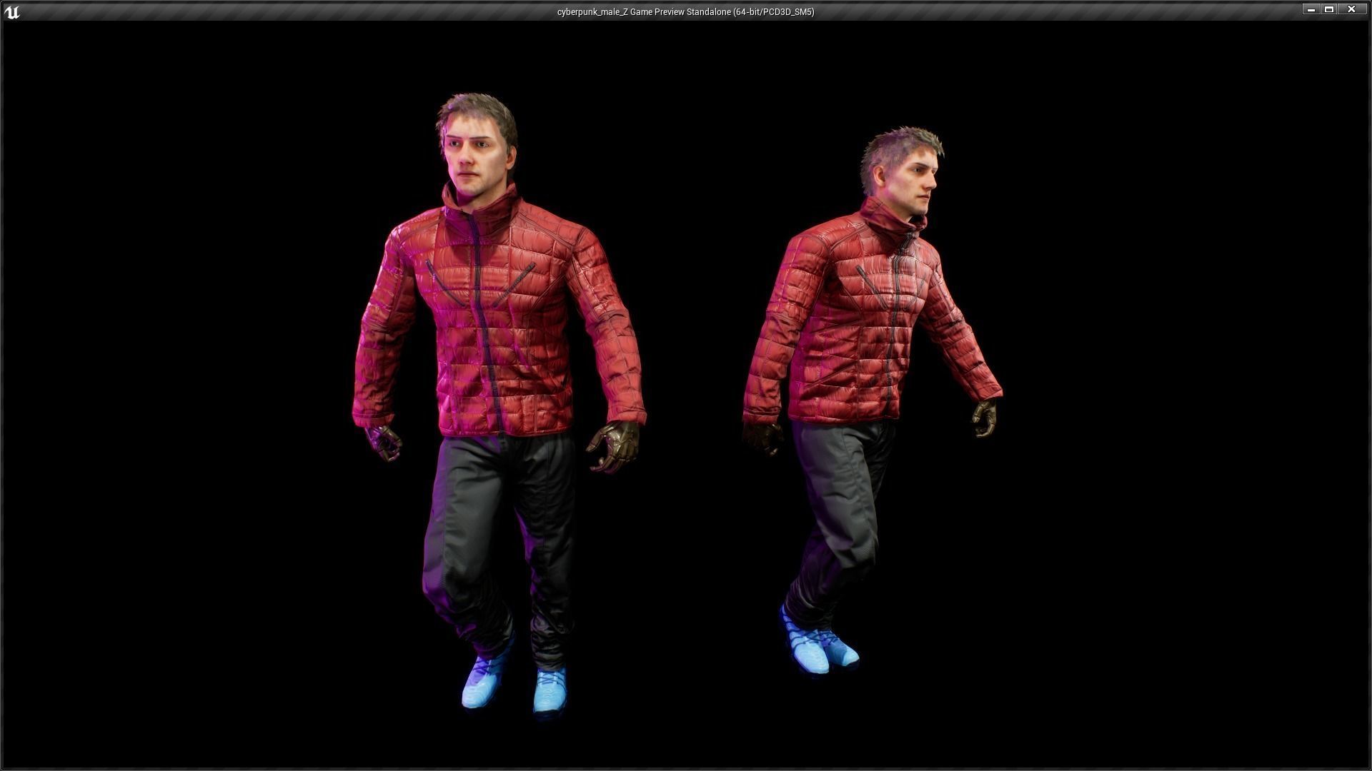 cyberpunk male Z UNREAL ENGINE 4 Low-poly 3D model_2