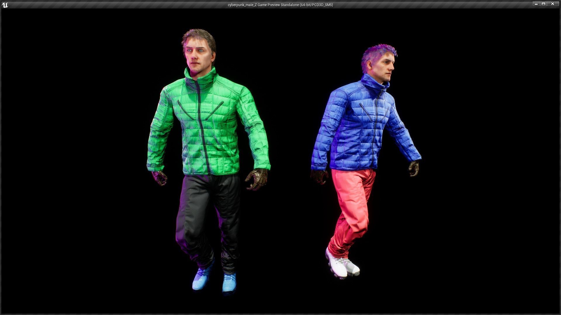 cyberpunk male Z UNREAL ENGINE 4 Low-poly 3D model_7