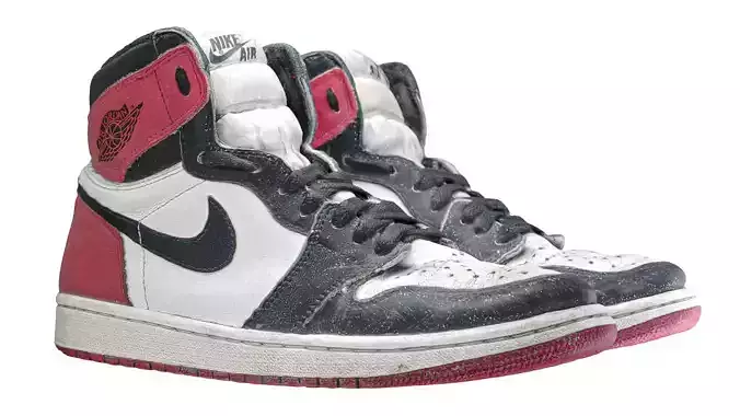 Jordan 1 Black Toe 2016 Photoscan 3D model Jordan 1 Black Toe 2016 Photoscan 3D model
