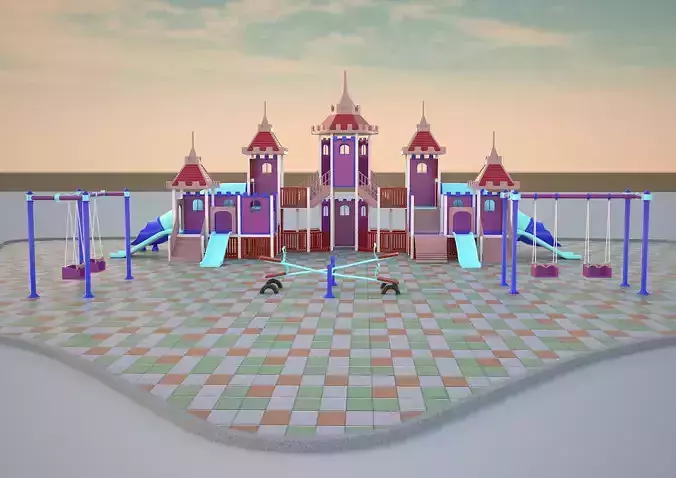 playground 3ds max model 3D model