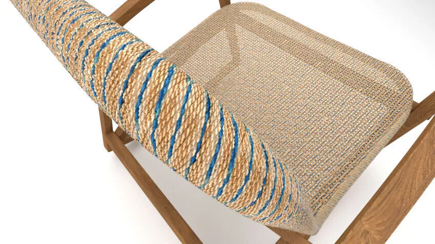 Wicker chair rocking chair Free low-poly 3D model