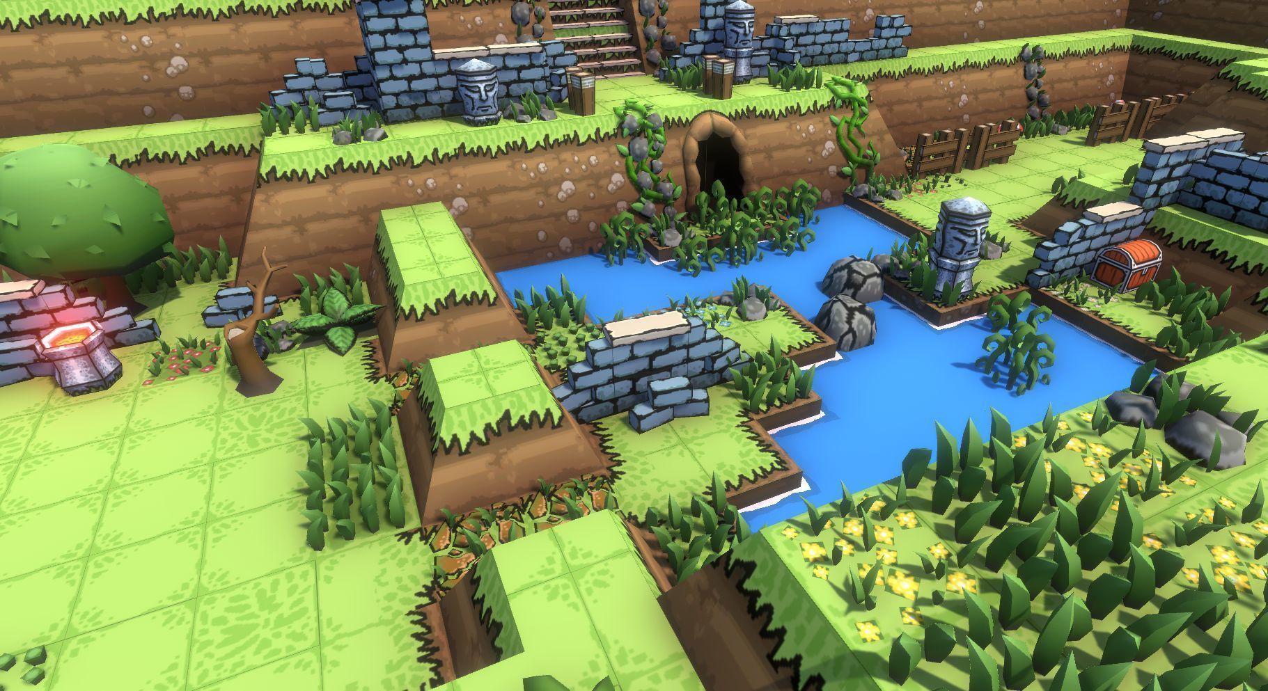 EnviroKit - THE FOREST - Retro Lowpoly Low-poly 3D model_3