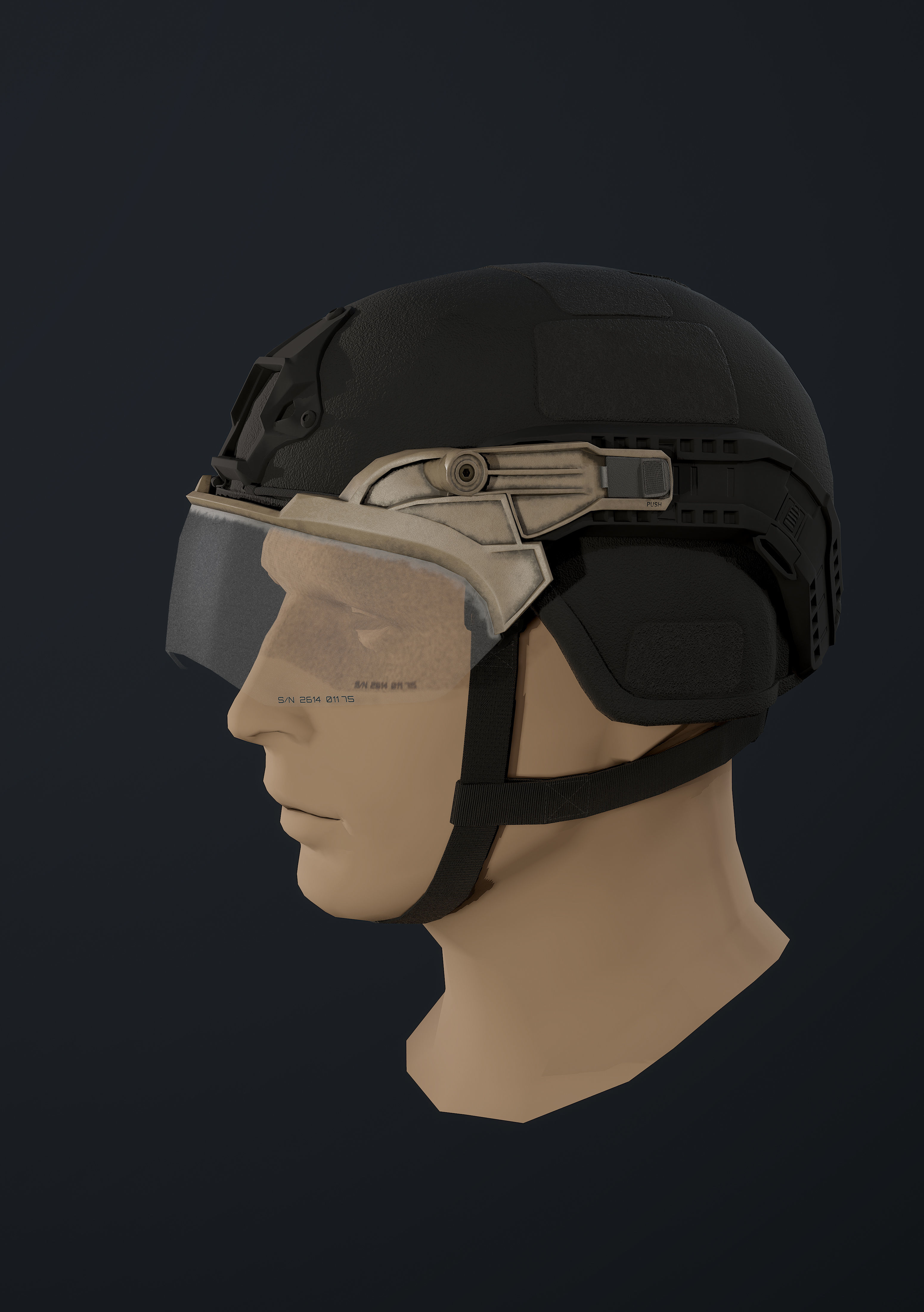 Light visor Low-poly 3D model_9