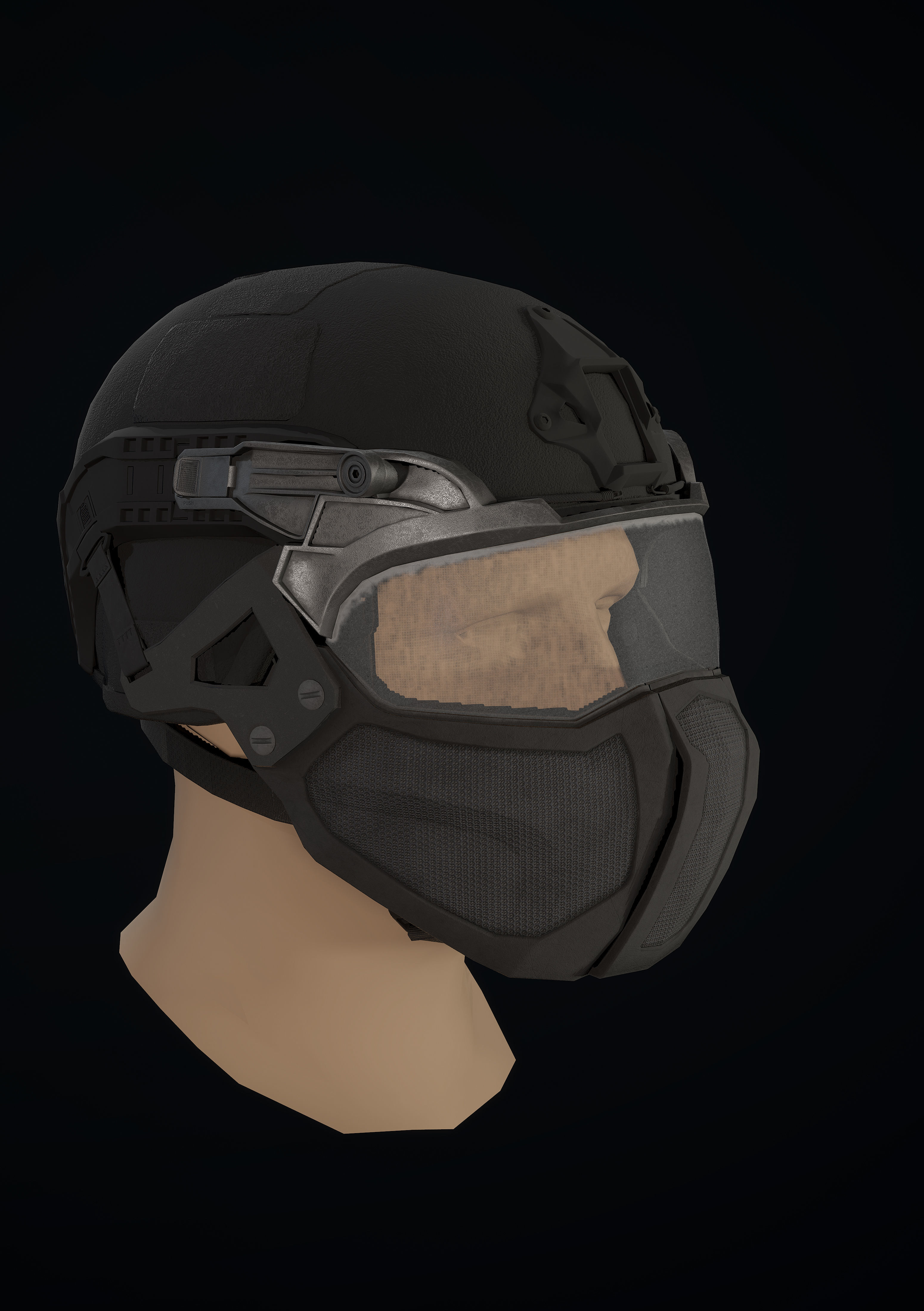 Light visor Low-poly 3D model_6