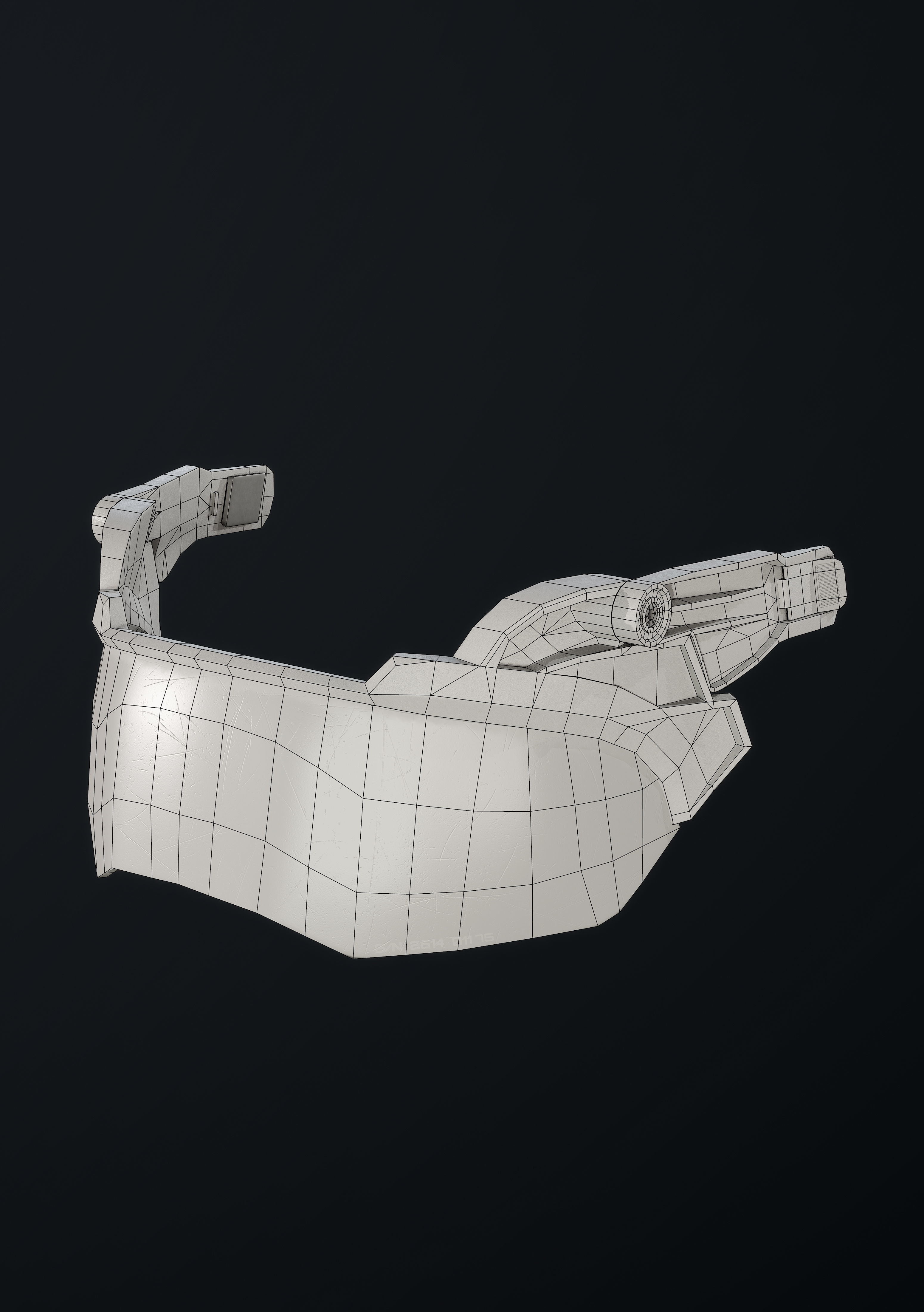 Light visor Low-poly 3D model_11