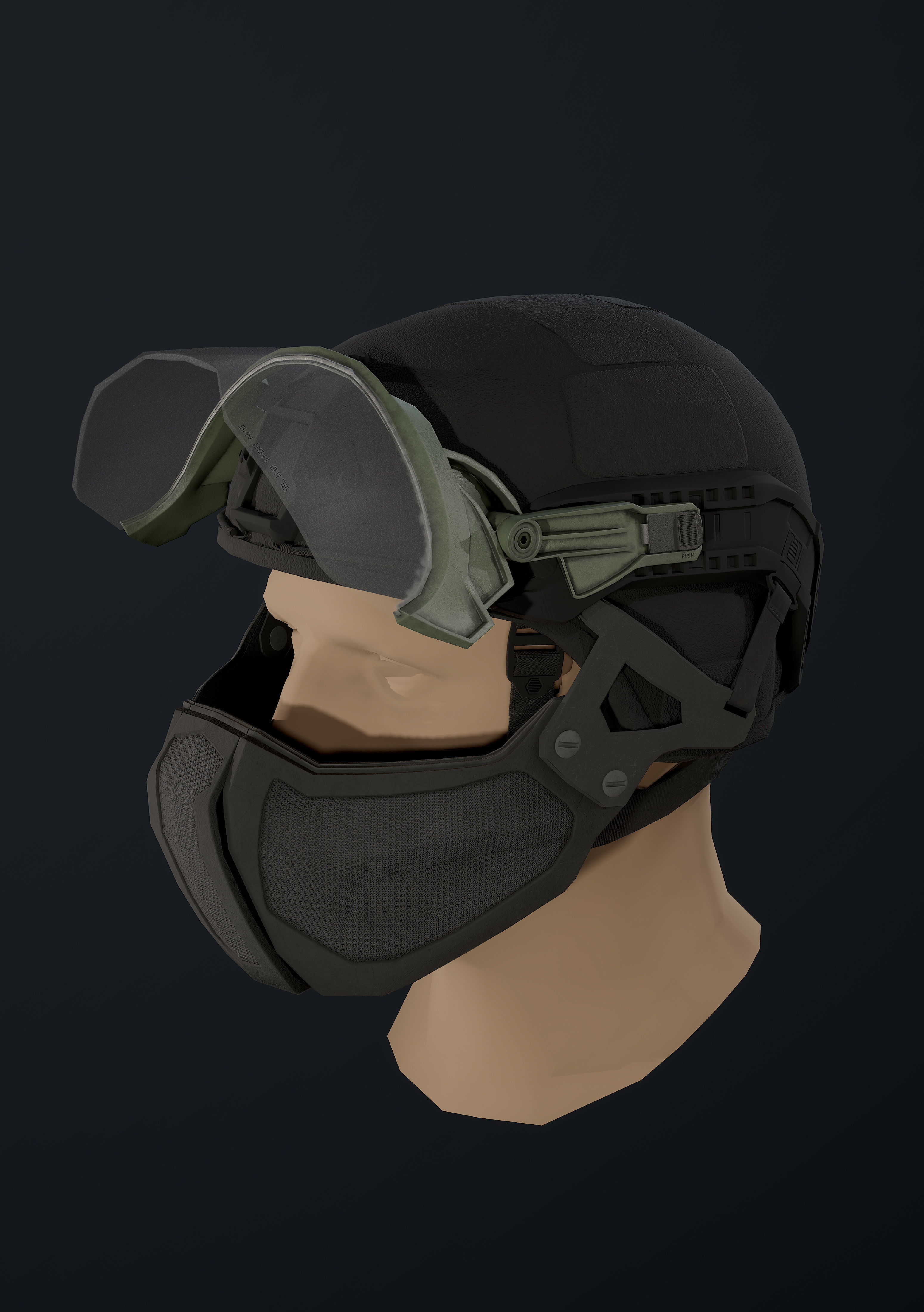 Light visor Low-poly 3D model_8