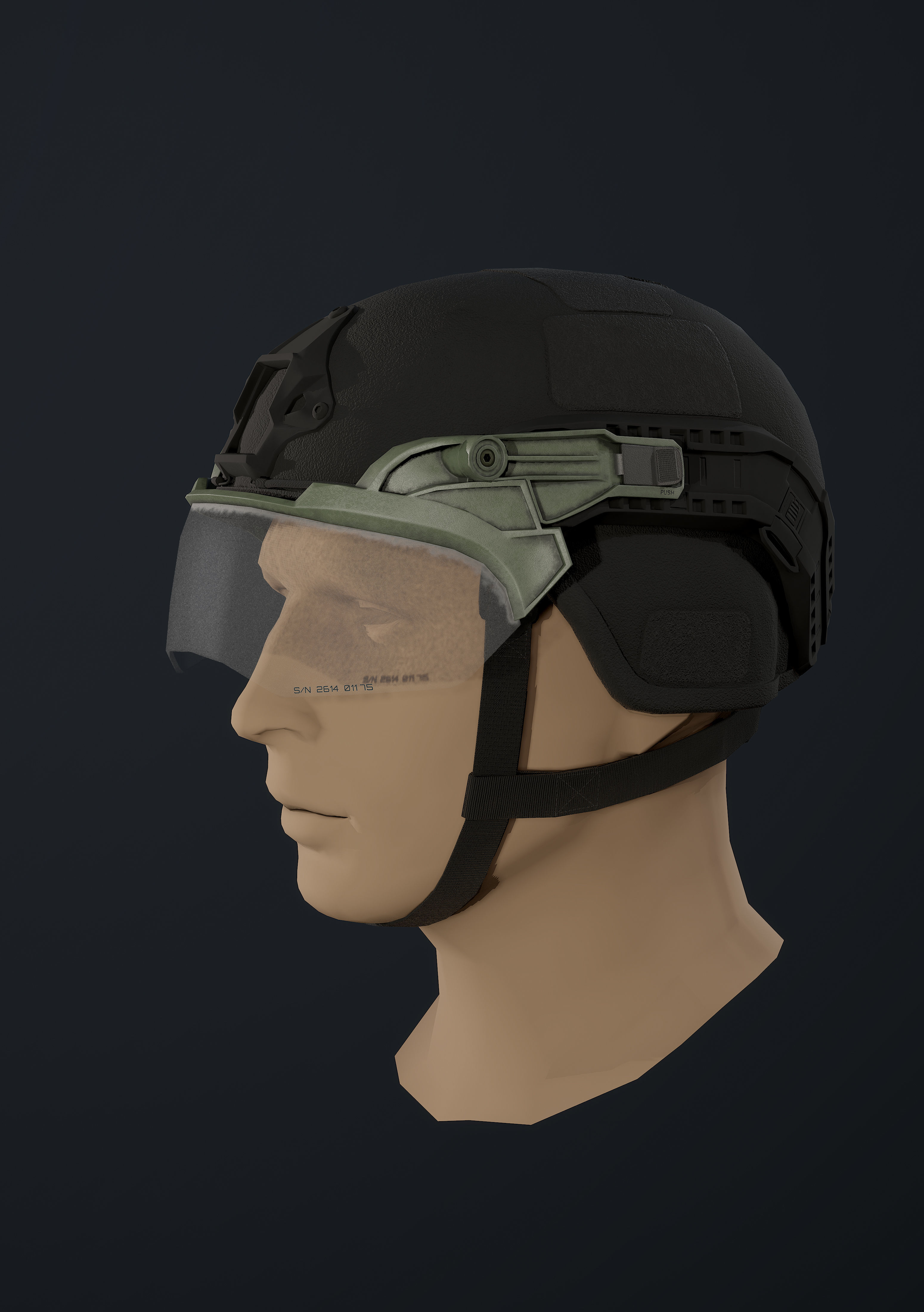 Light visor Low-poly 3D model_10