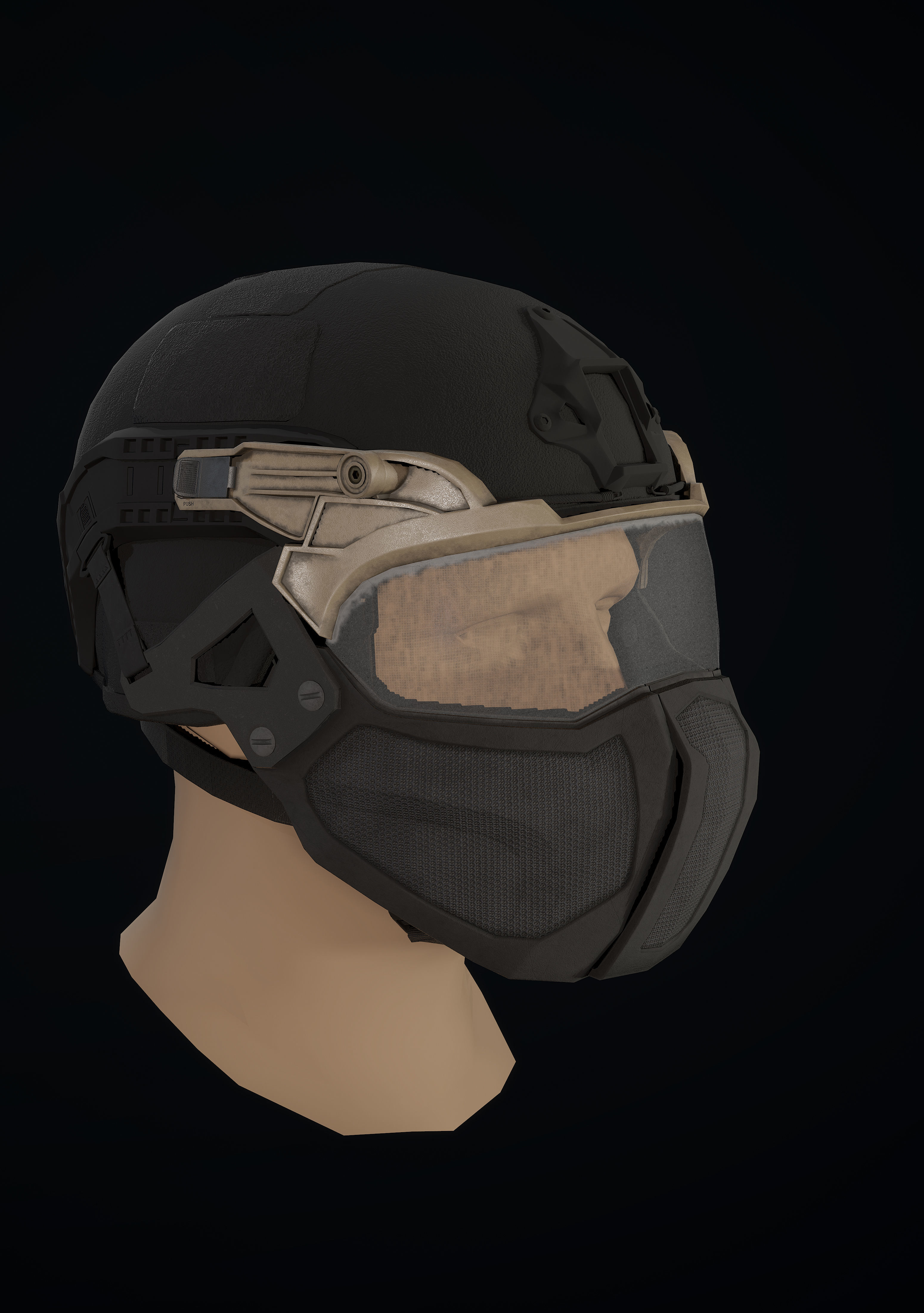Light visor Low-poly 3D model_4