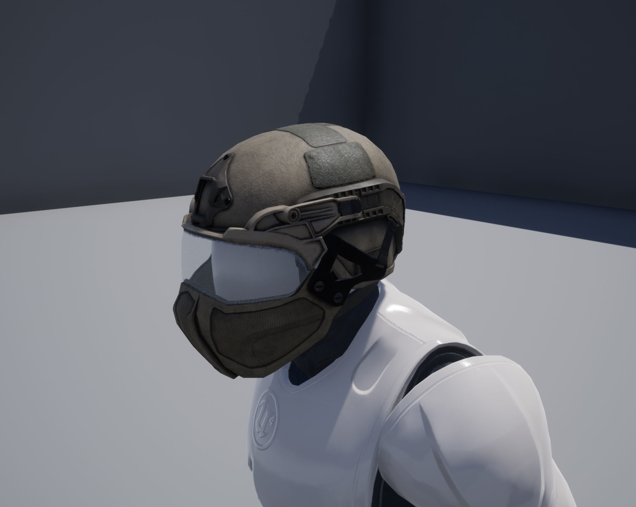 Light visor Low-poly 3D model_13