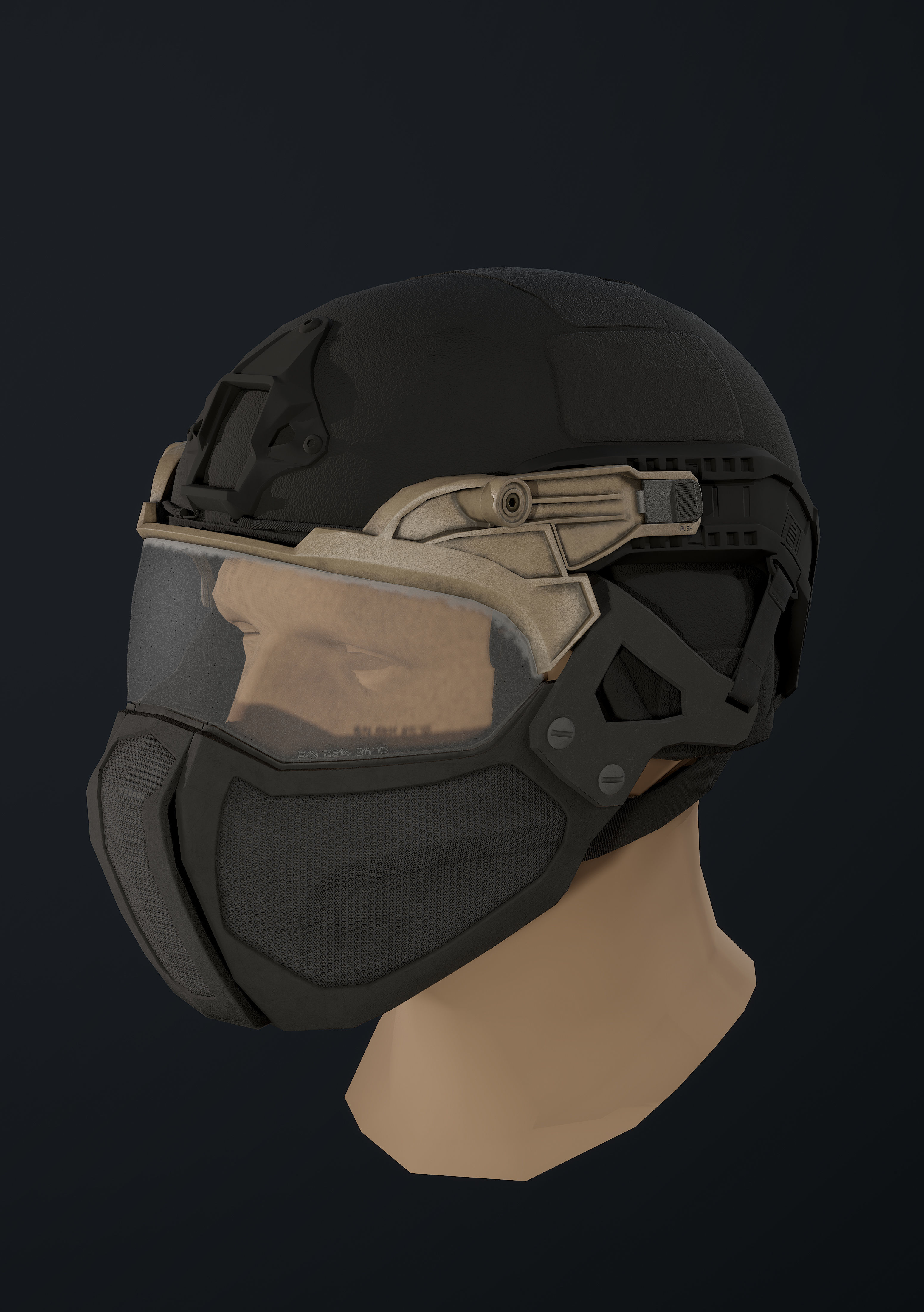 Light visor Low-poly 3D model_3