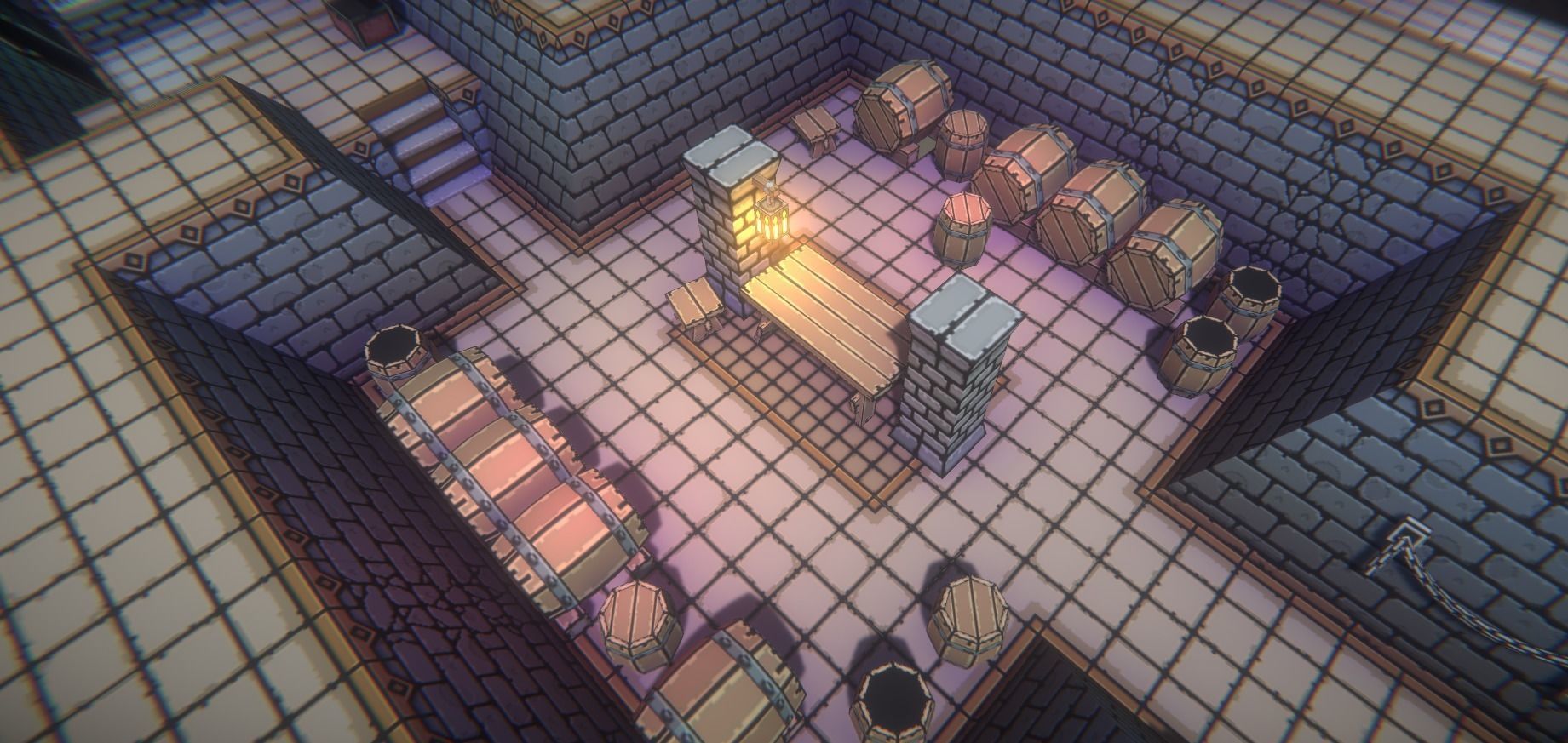 EnviroKit - THE GOTHIC TEMPLE - Retro Lowpoly Low-poly 3D model_7