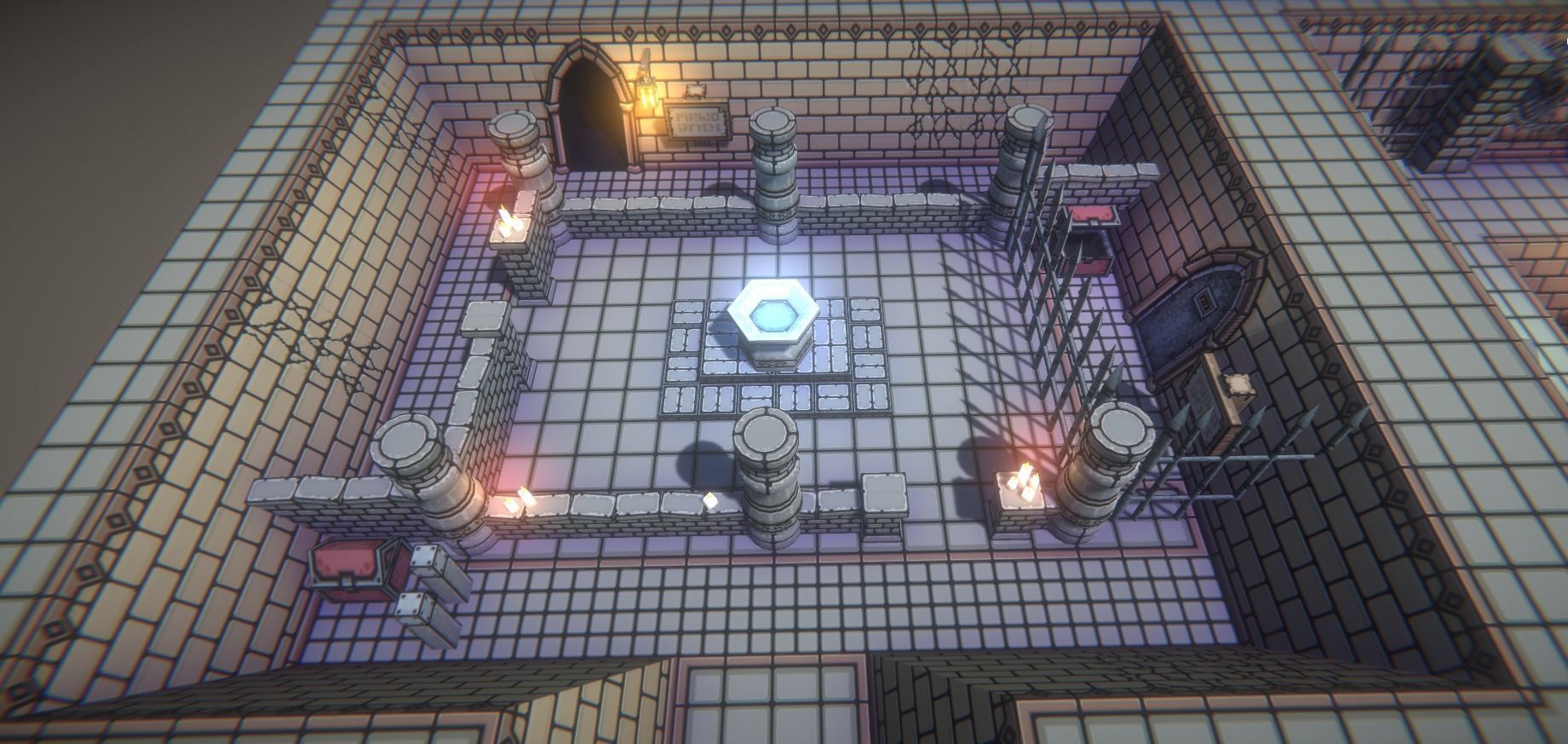 EnviroKit - THE GOTHIC TEMPLE - Retro Lowpoly Low-poly 3D model_4