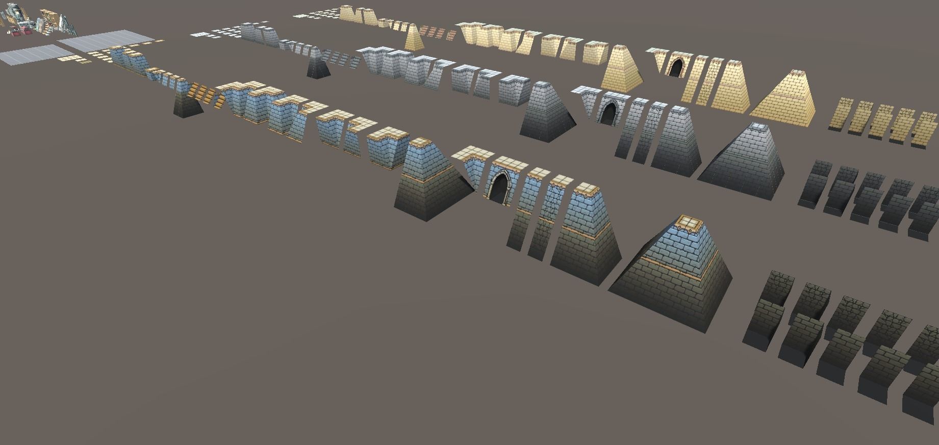 EnviroKit - THE GOTHIC TEMPLE - Retro Lowpoly Low-poly 3D model_5