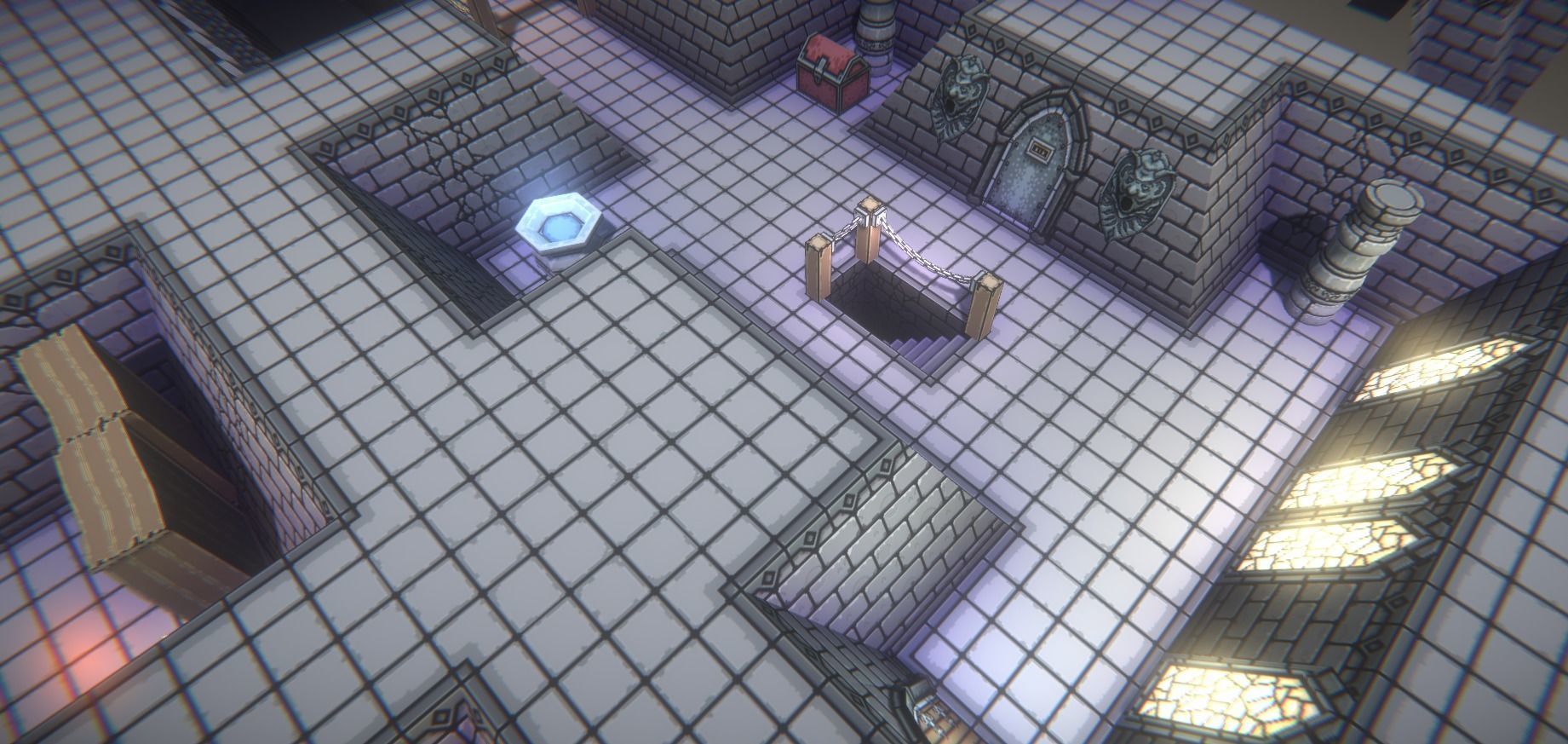 EnviroKit - THE GOTHIC TEMPLE - Retro Lowpoly Low-poly 3D model_10