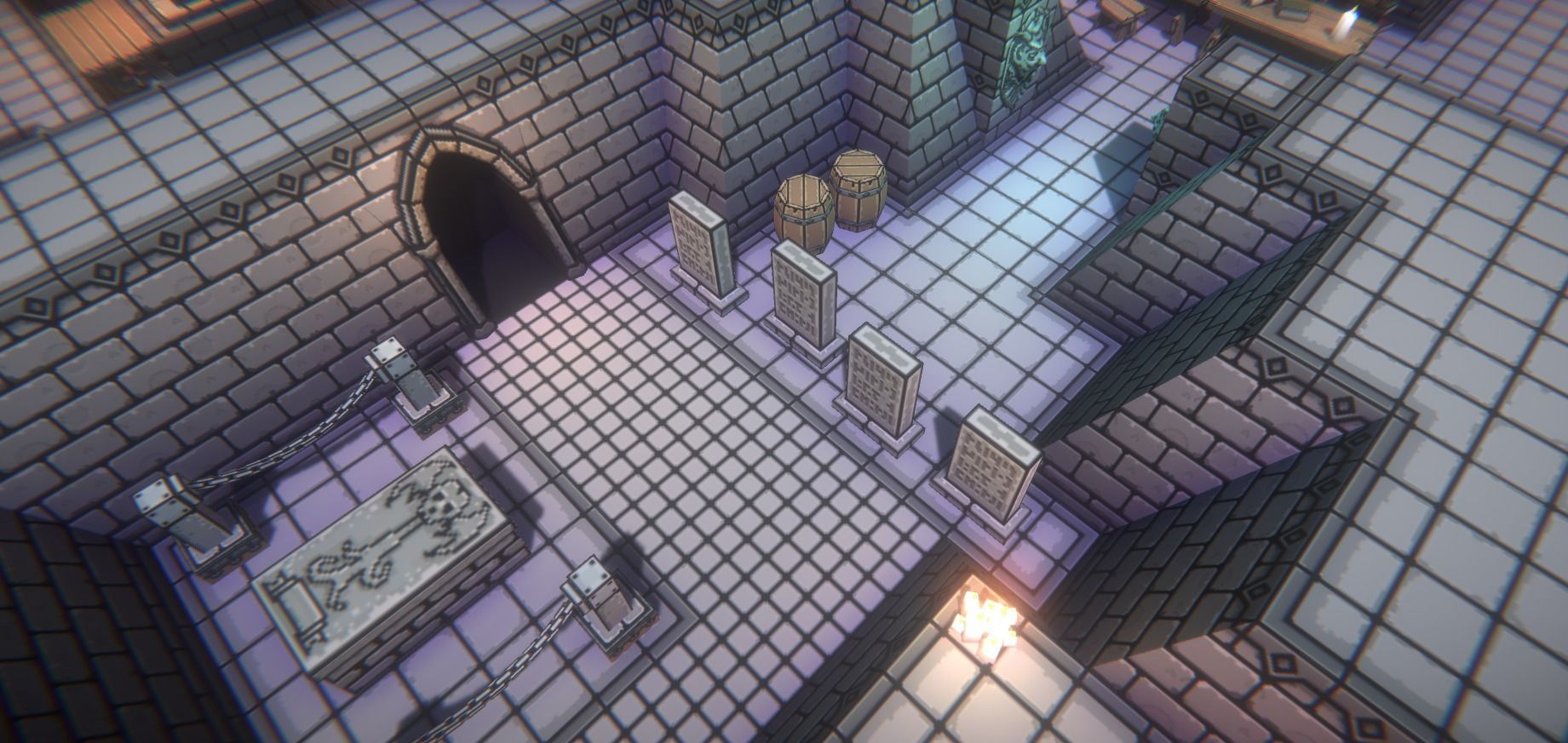 EnviroKit - THE GOTHIC TEMPLE - Retro Lowpoly Low-poly 3D model_8