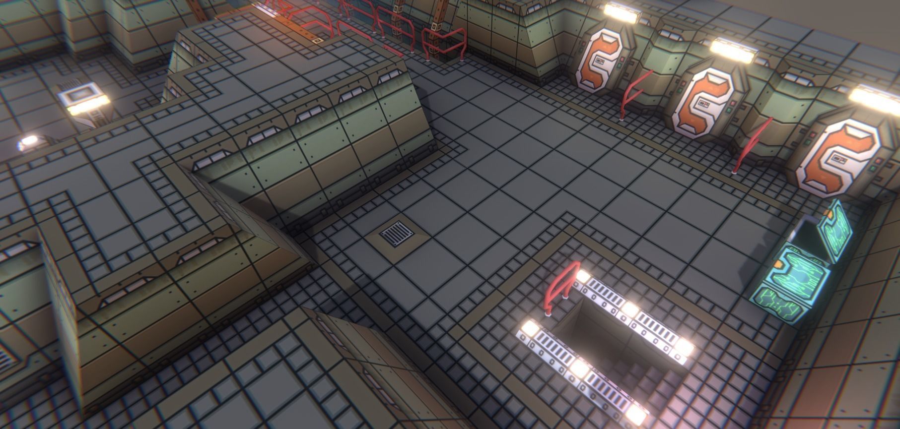 EnviroKit - THE SPACESHIP - Retro Lowpoly Low-poly 3D model_3