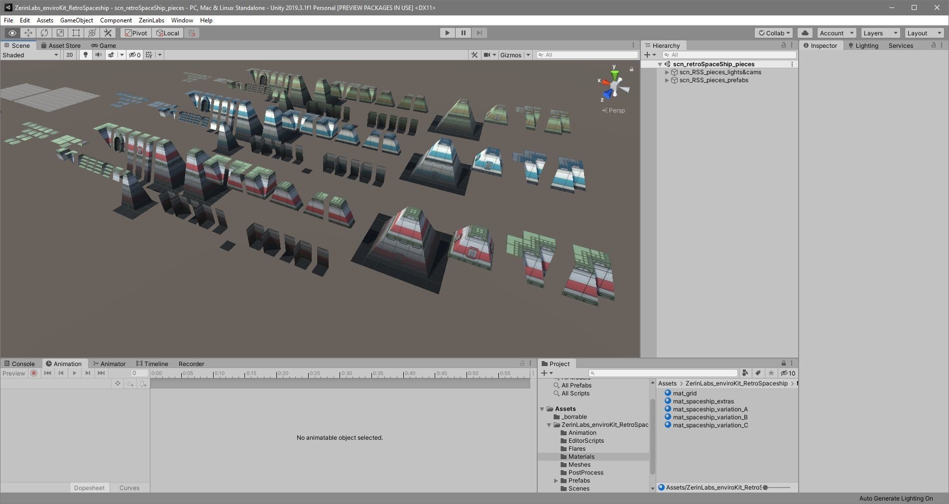EnviroKit - THE SPACESHIP - Retro Lowpoly Low-poly 3D model_10